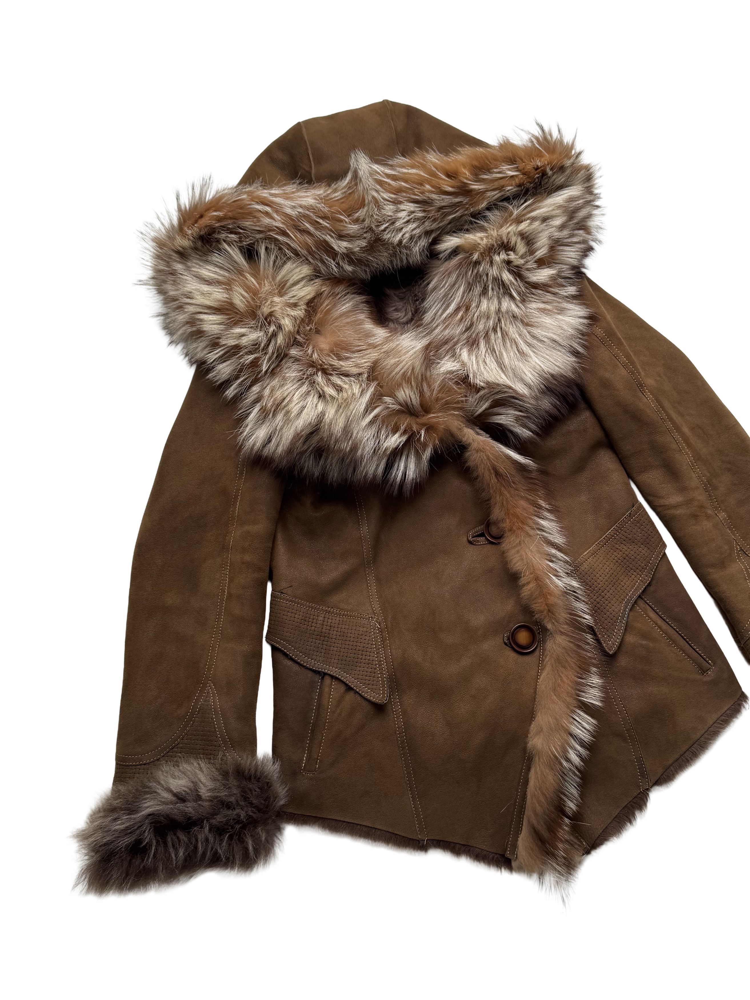 Japanese Brand Vintage Genuine Leather/Real Fur Hooded Jacket Size M / US 6-8 / IT 42-44 - 7 Thumbnail