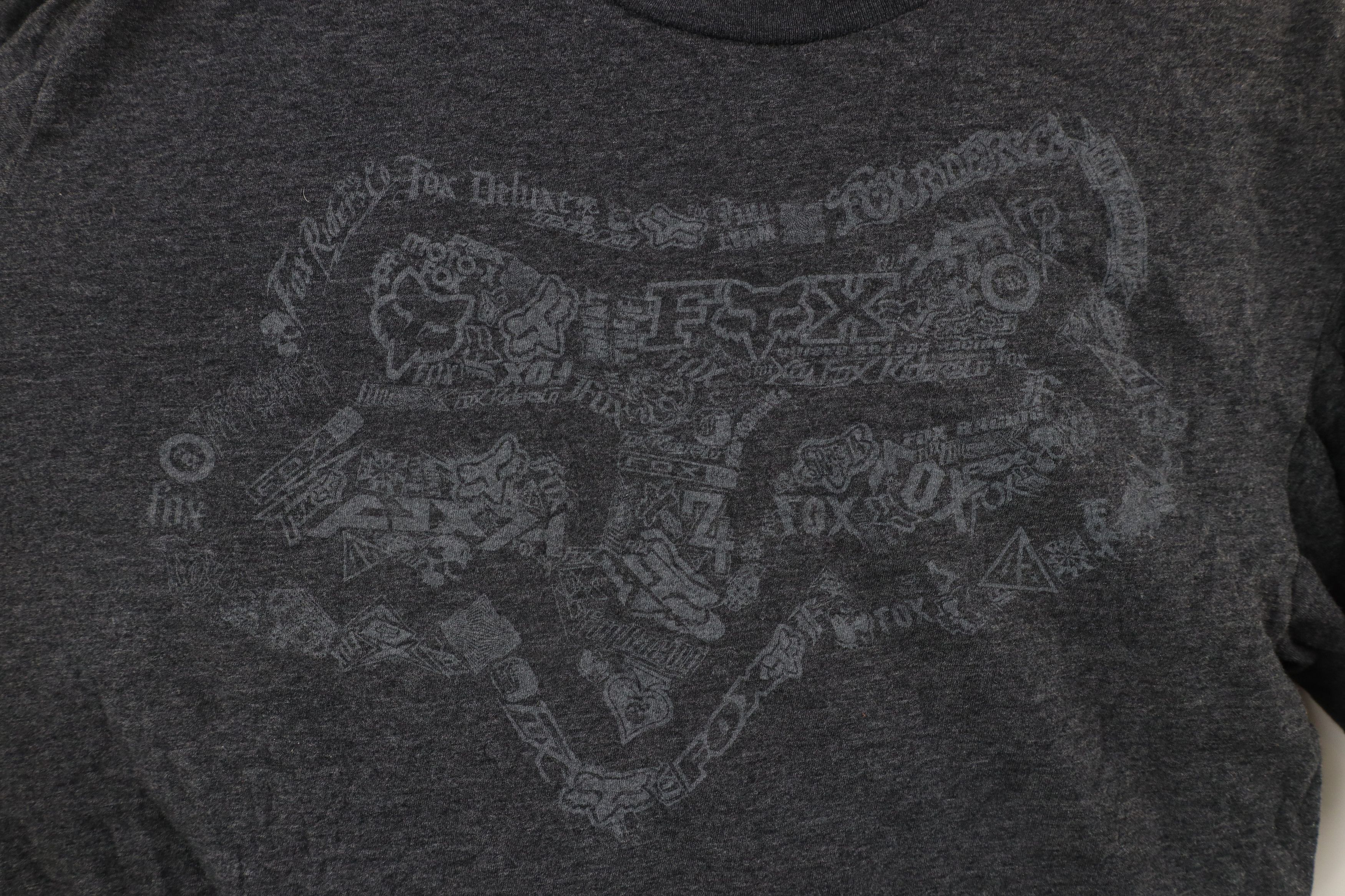 Fox Racing × Vintage Fox Racing Big Logo Short Sleeve T-Shirt Charcoal Gray Size US M / EU 48-50 / 2 - 4 Thumbnail