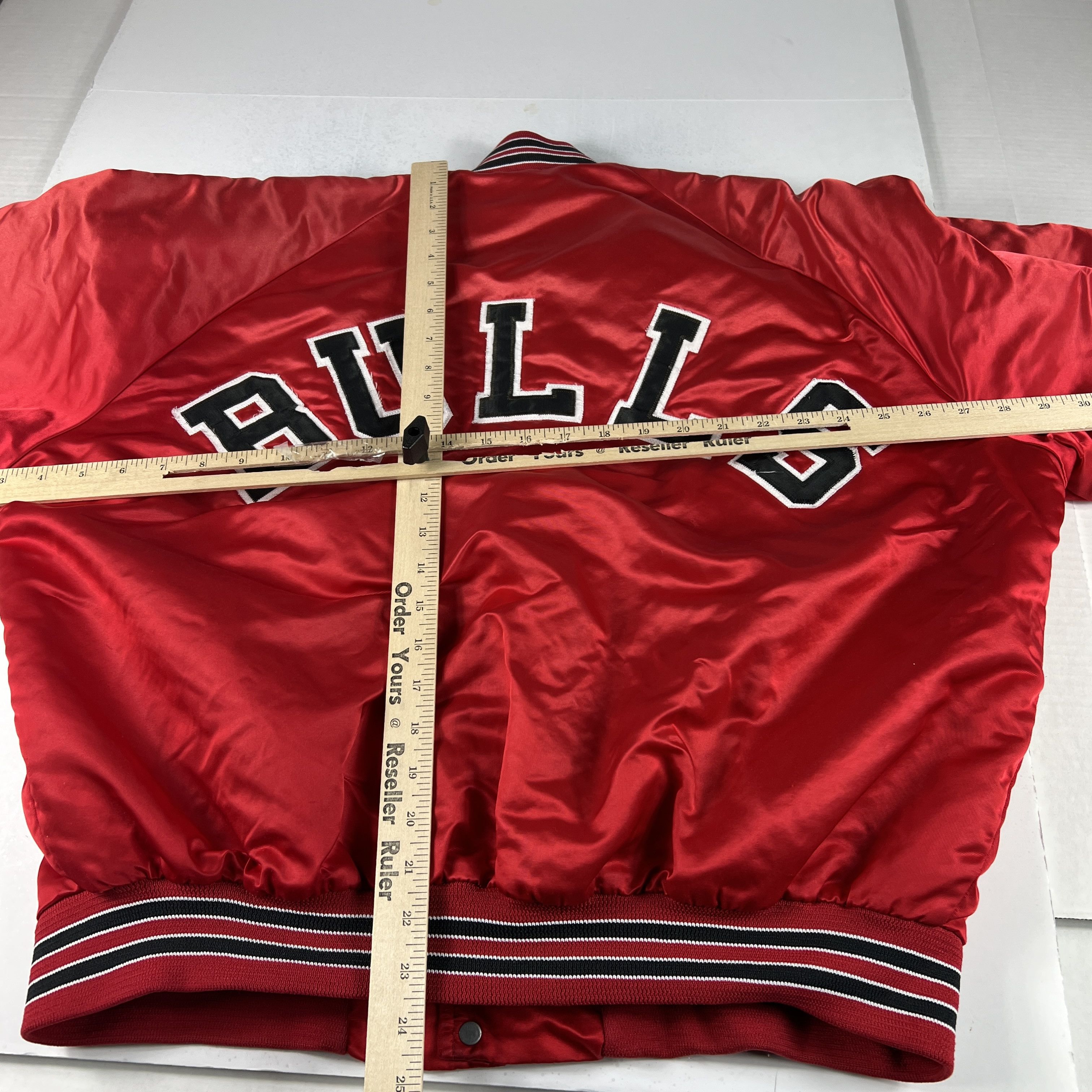 Chalk Line × NBA VTG 90s NBA Chicago Bulls Satin Jacket Snap Button Bomber Size US XL / EU 56 / 4 - 14 Thumbnail