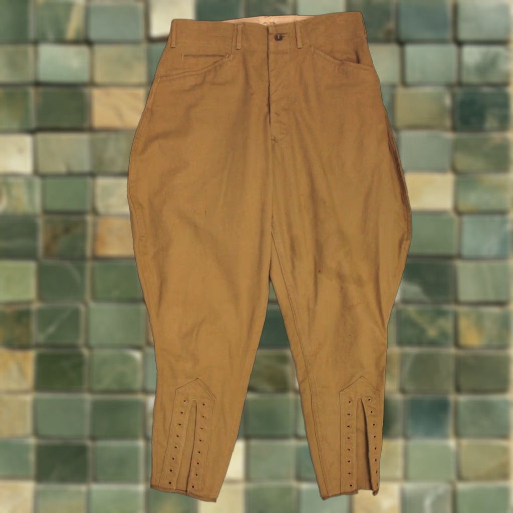Vintage VTG 1940s Boy Scout Breeches / Uniform Pants Sz 28x25 Khaki Cotton Mens Size US 28 / EU 44 - 1 Thumbnail