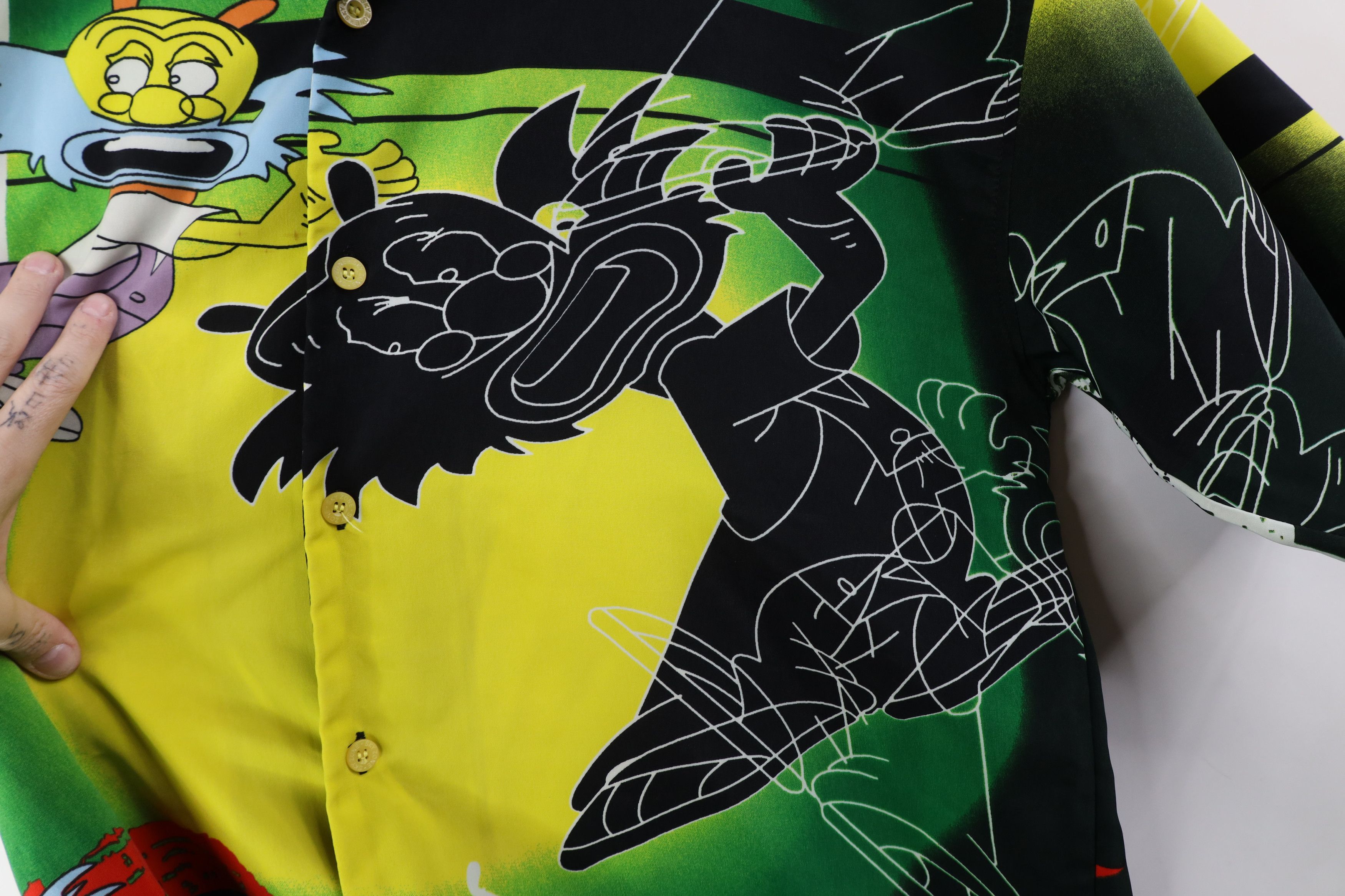 Vintage Vintage 90s Y2K Streetwear Hop Graffiti Cartoon Button Shirt Size US M / EU 48-50 / 2 - 8 Thumbnail