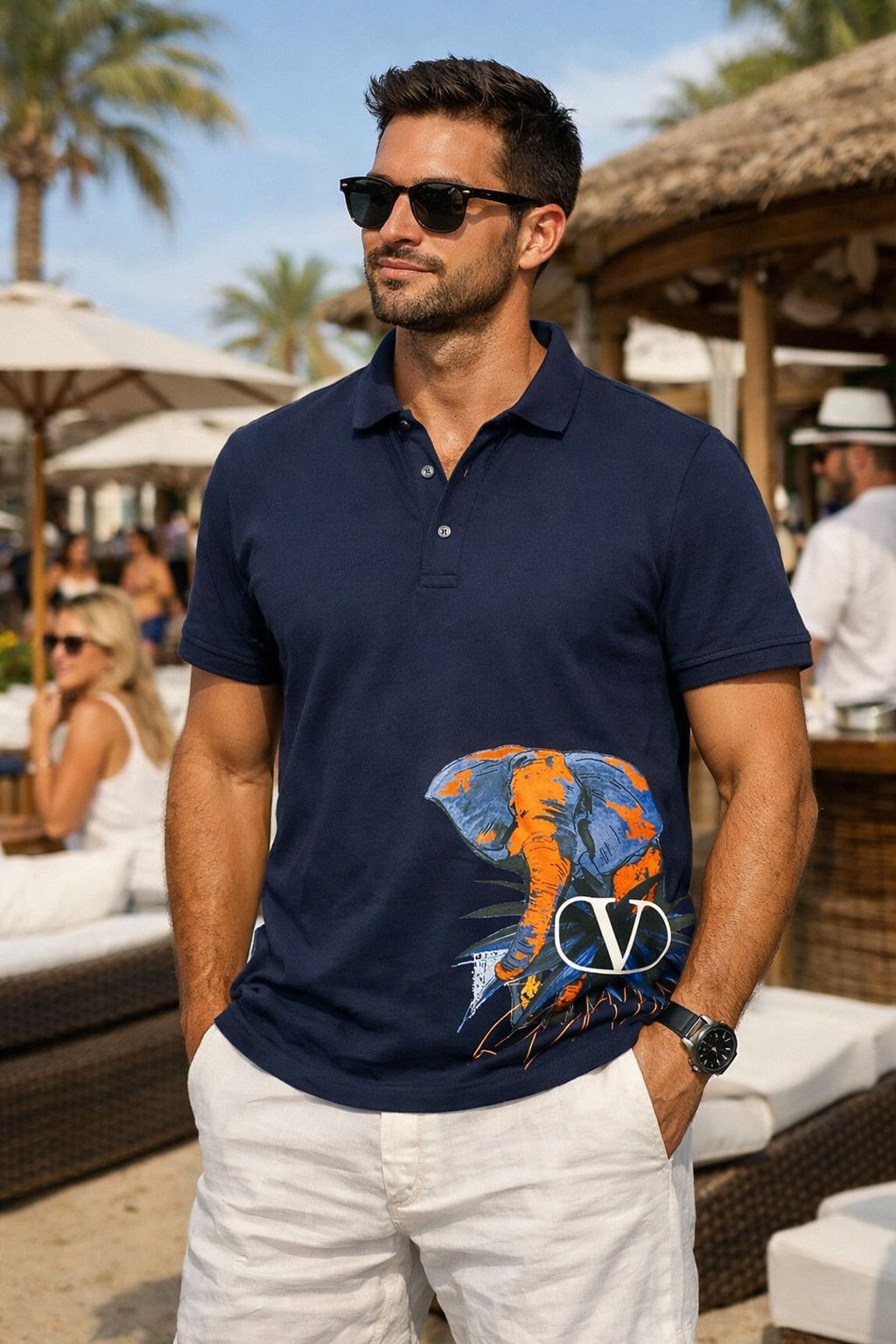 Valentino Valentino elephant V logo polo Size US XXL / EU 58 / 5 - 1 Thumbnail
