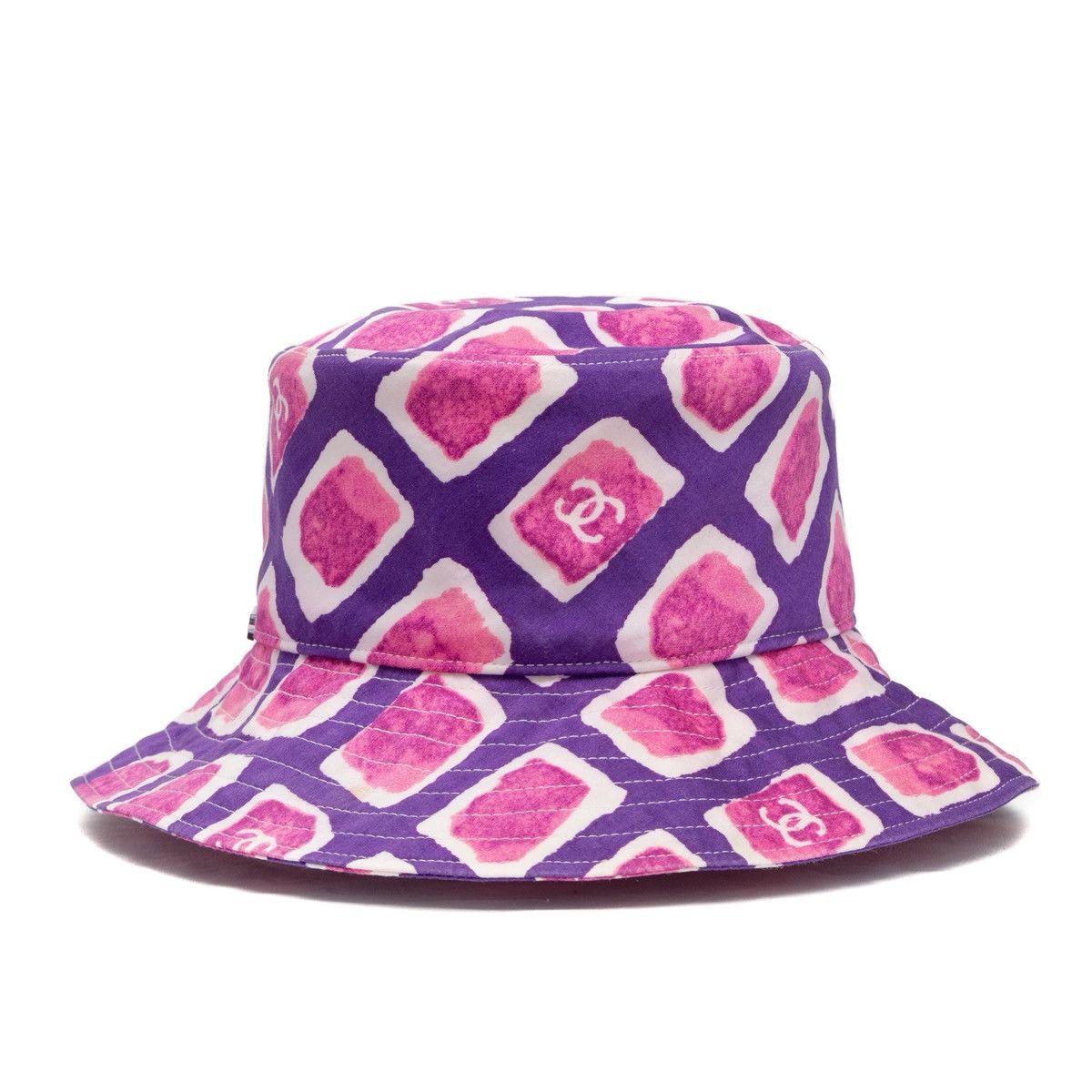 Chanel CHANEL Y2K CC Logo Multicolor Abstract-Print Bucket Hat 57 Size ONE SIZE - 5 Thumbnail