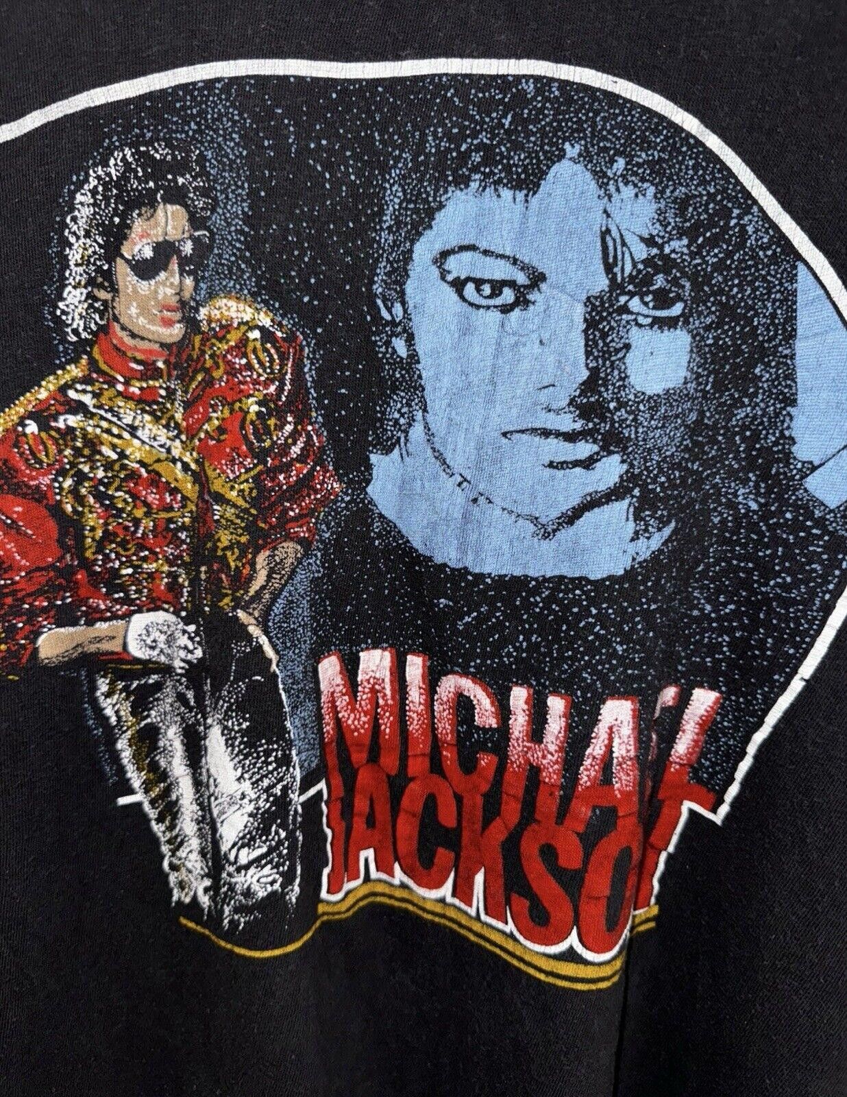 Designer Vintage 80s Michael Jackson Concert Pop Hip Hop Band Shirt M Size US M / EU 48-50 / 2 - 2 Thumbnail