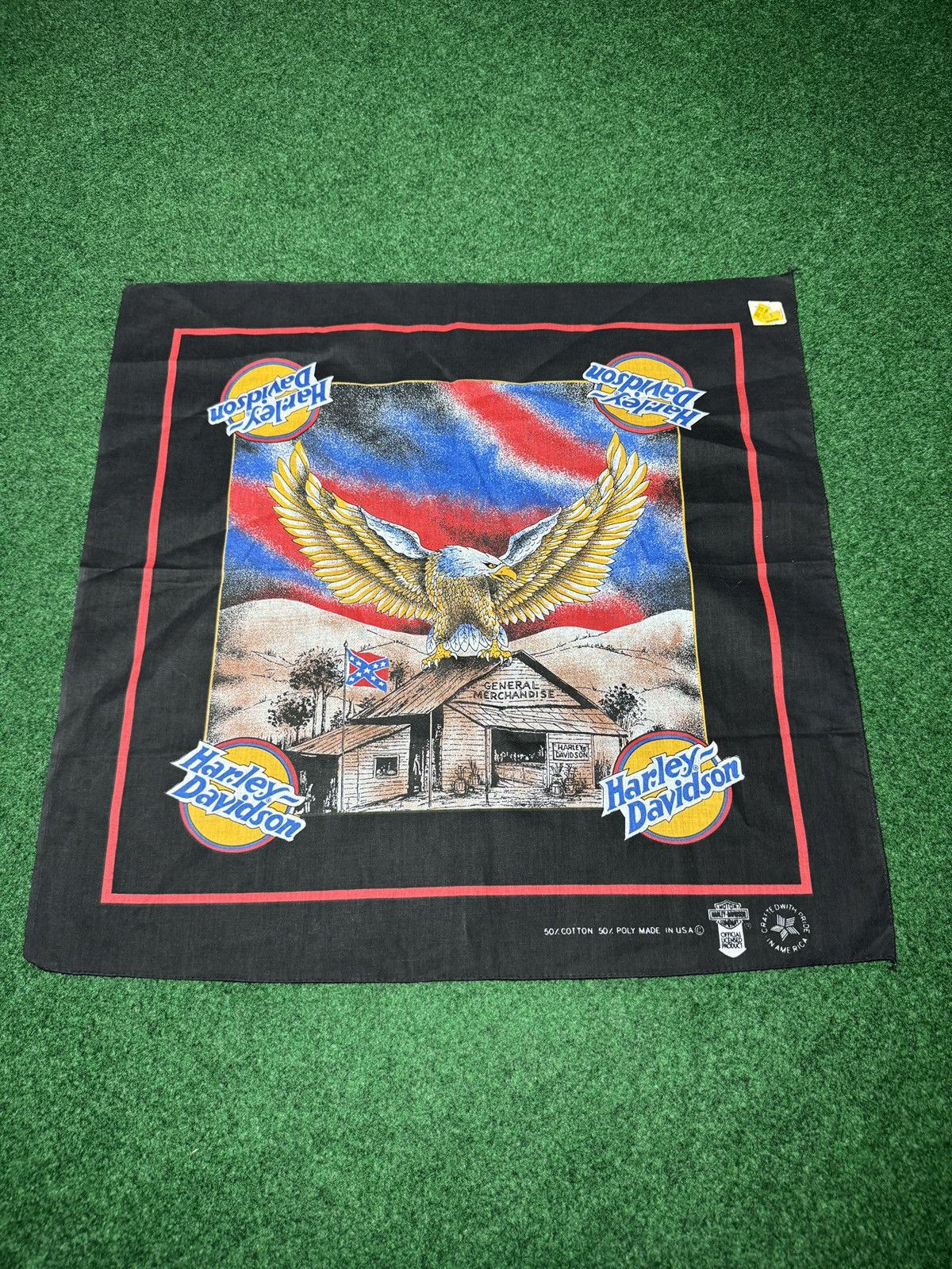 Harley Davidson × Vintage Vintage 90s Harley Davidson Retro Biker Motorcycle Bandana Size ONE SIZE - 1 Thumbnail