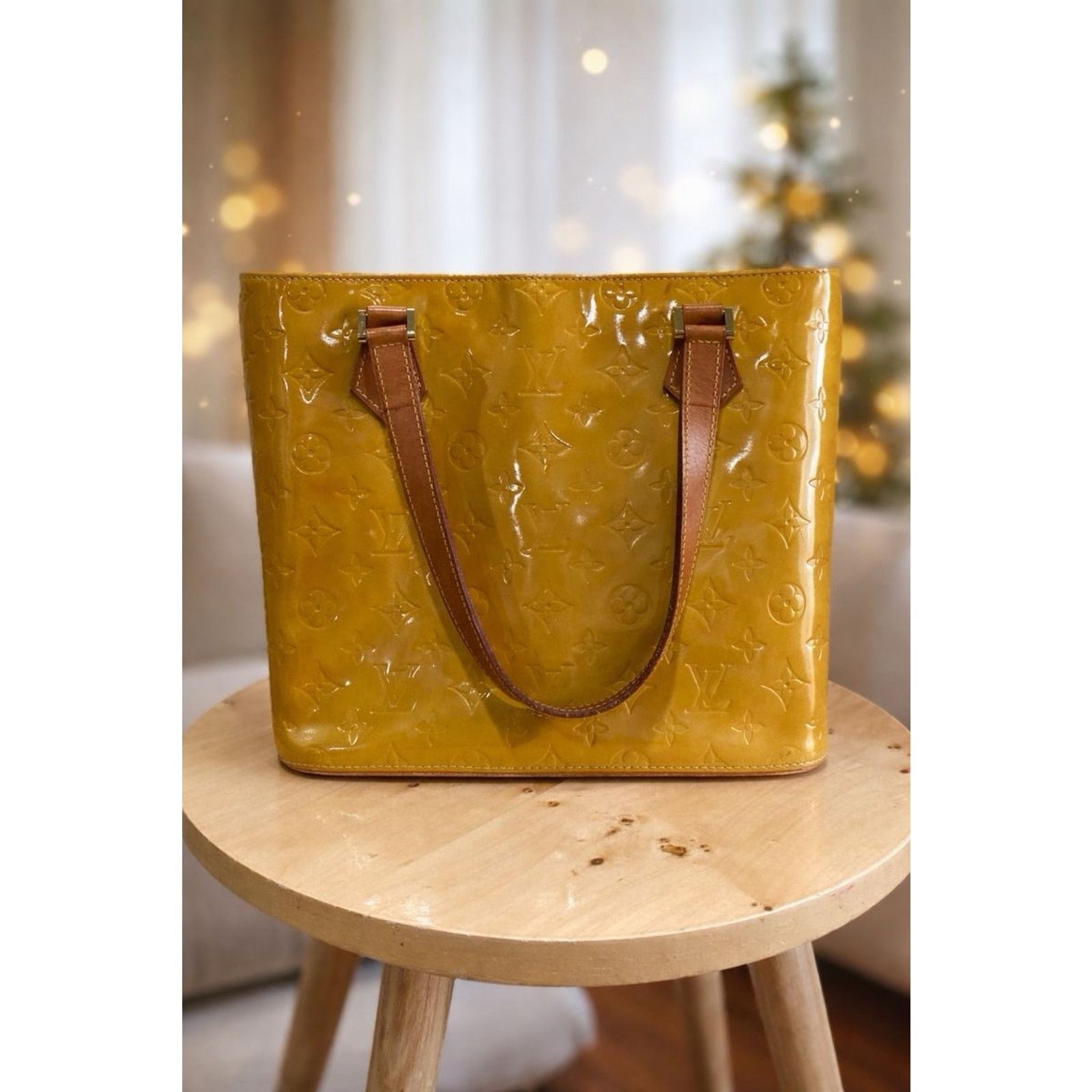Louis Vuitton Louis Vuitton Houston Top Handle Bag Yellow Leather Size ONE SIZE - 1 Thumbnail