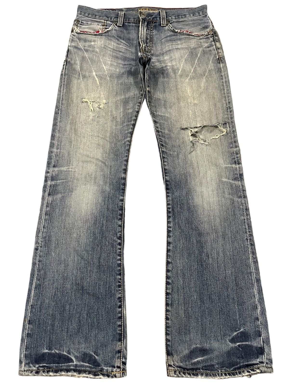 Pre-owned If Six Was Nine X Tornado Mart Vintage Flash Report Distressed Loose Jeans In Grey