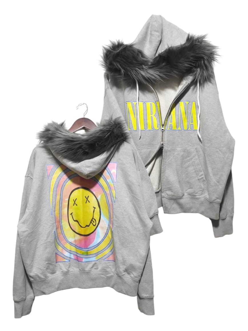 Hysteric Glamour Custom Nirvana Double Zip Fur Boxy Hoodie i6w9 LBG style Size US L / EU 52-54 / 3 - 2 Thumbnail