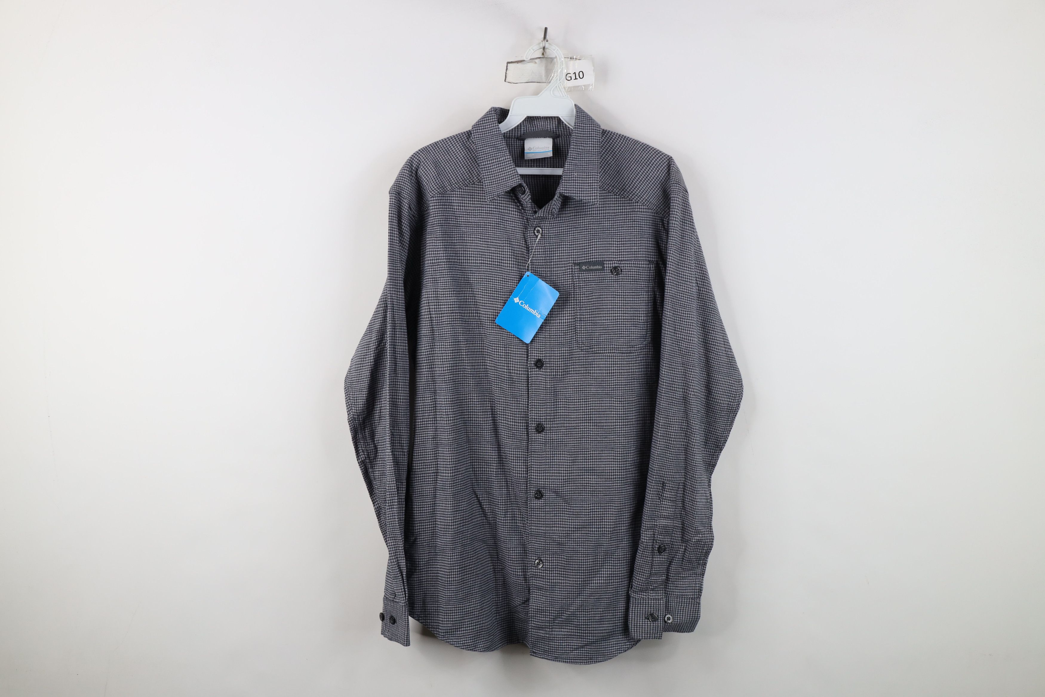 Columbia New Columbia Houndstooth Flannel Collared Button Shirt Gray Size US S / EU 44-46 / 1 - 1 Thumbnail