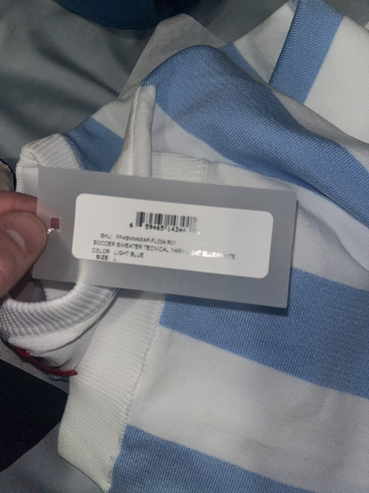424 424 on Fairfax Striped Soccer Sweater in Blue Size US L / EU 52-54 / 3 - 6 Thumbnail