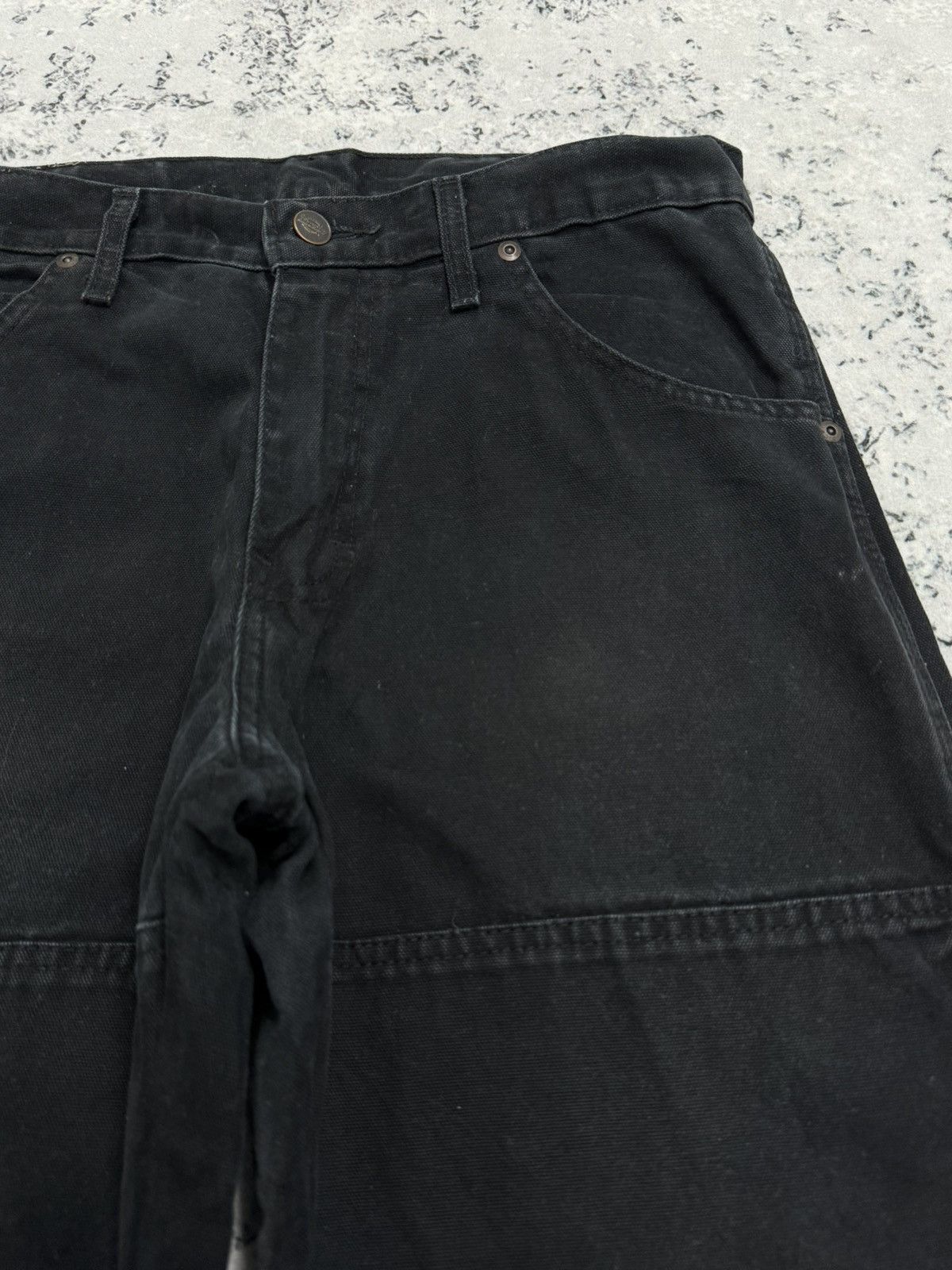 Dickies Y2K Dickies Faded Black Double Knee Distressed Workwear Size US 30 / EU 46 - 5 Thumbnail