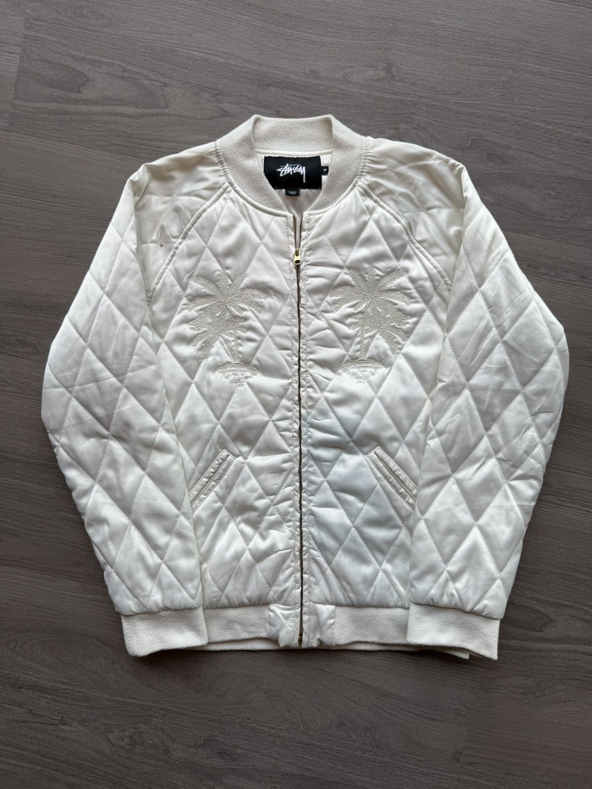 Stussy Stussy Linen Beach Bomber | Grailed