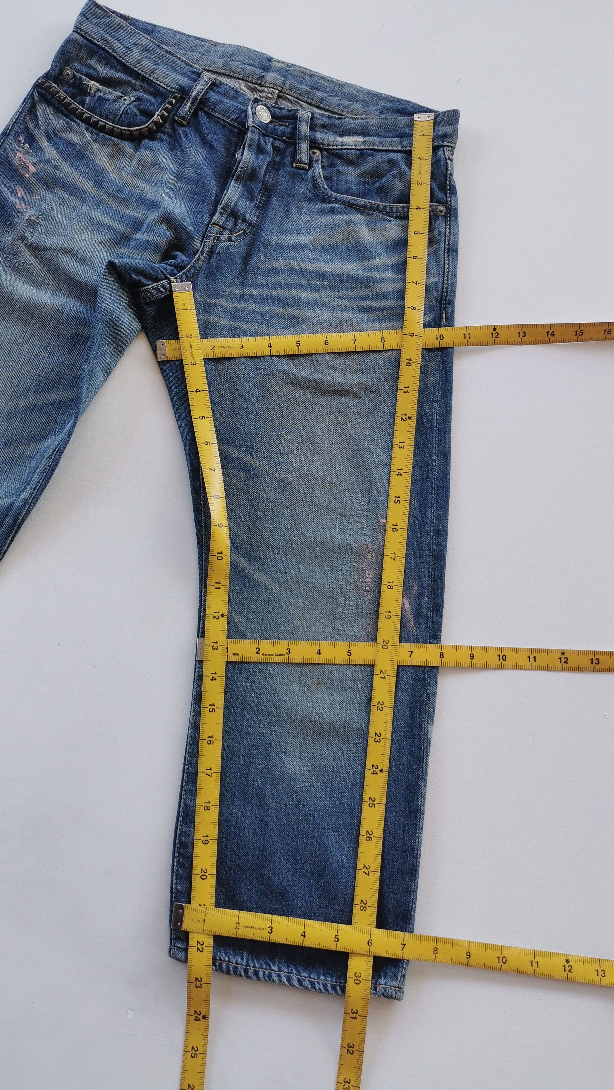 Hysteric Glamour HYSTERIC Hysteric Glamour Vintage Punk Rock Cropped Denim Size US 29 - 5 Thumbnail