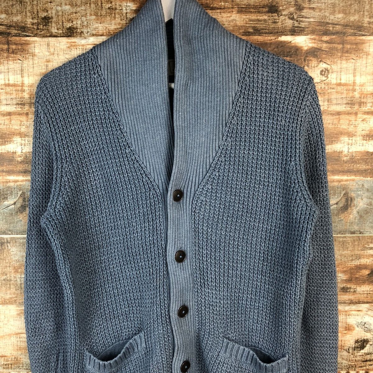 Homespun Knitwear × Japanese Brand DL Green Label Blue Cardigan Knitwear #C047 Size US M / EU 48-50 / 2 - 5 Thumbnail