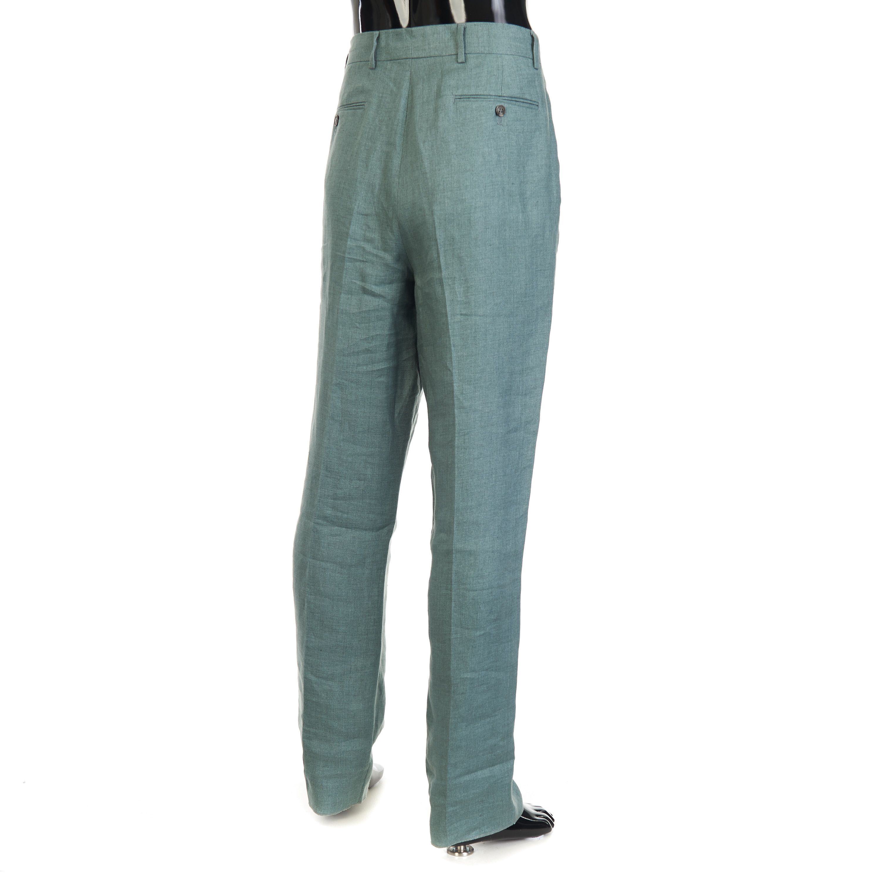 Other Brett Johnson Sky Powder Single Pleat Pants - Linen Size US 34 / EU 50 - 5 Thumbnail