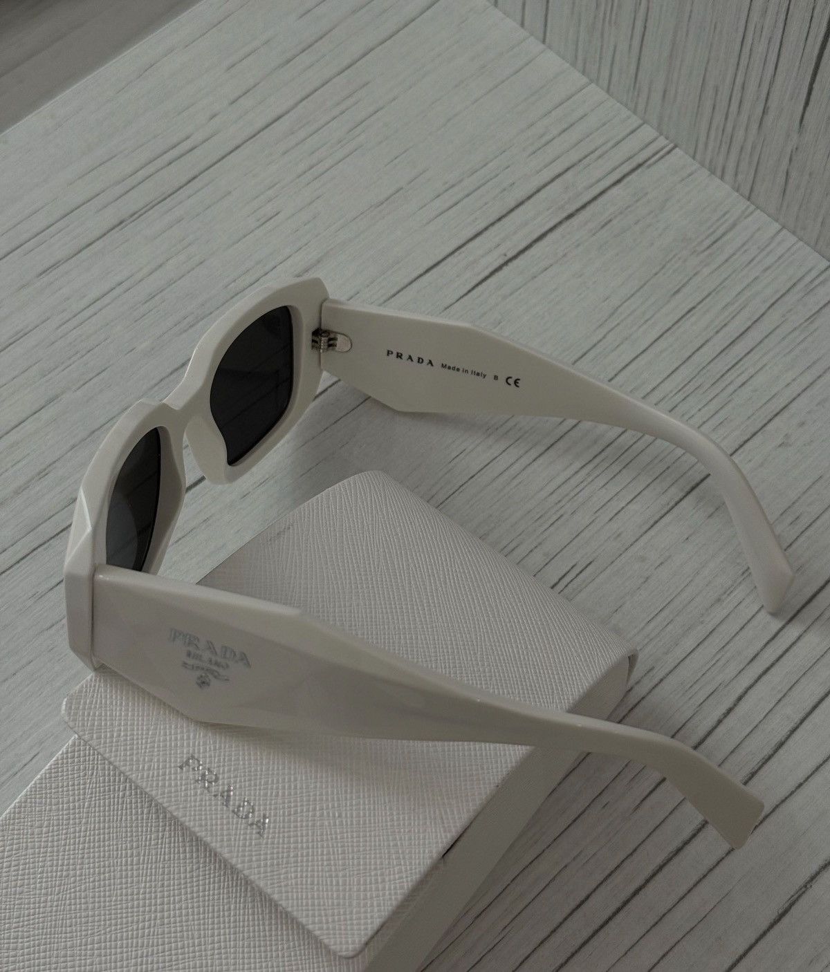 Prada PRADA by Raf Simons White Symbole Logo Sunglasses SPR17W Size ONE SIZE - 5 Thumbnail