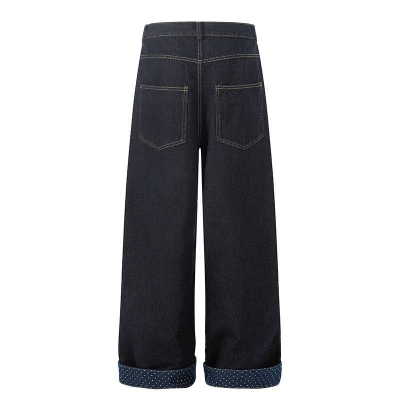 Jean Retro Embroidered Puppy Washed Straight-Leg Jeans Size US 32 / EU 48 - 2 Thumbnail