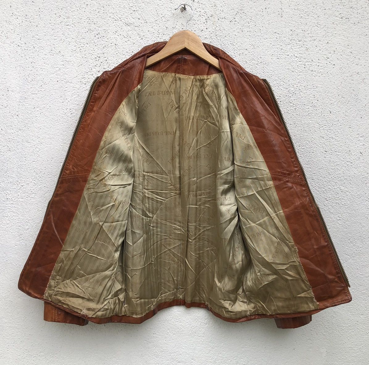 Vintage Vintage Paul Louis Inc Leather jacket Mens Serval zipper 60s Size US M / EU 48-50 / 2 - 18 Thumbnail
