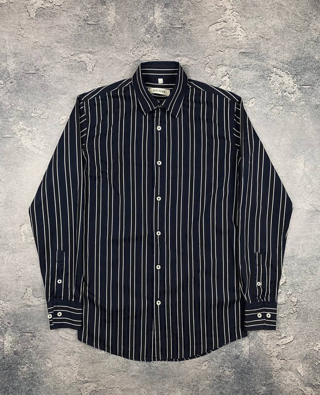 Balmain Balmain Men’s Black Striped Button Up Shirt Size S Size US S / EU 44-46 / 1 - 1 Thumbnail