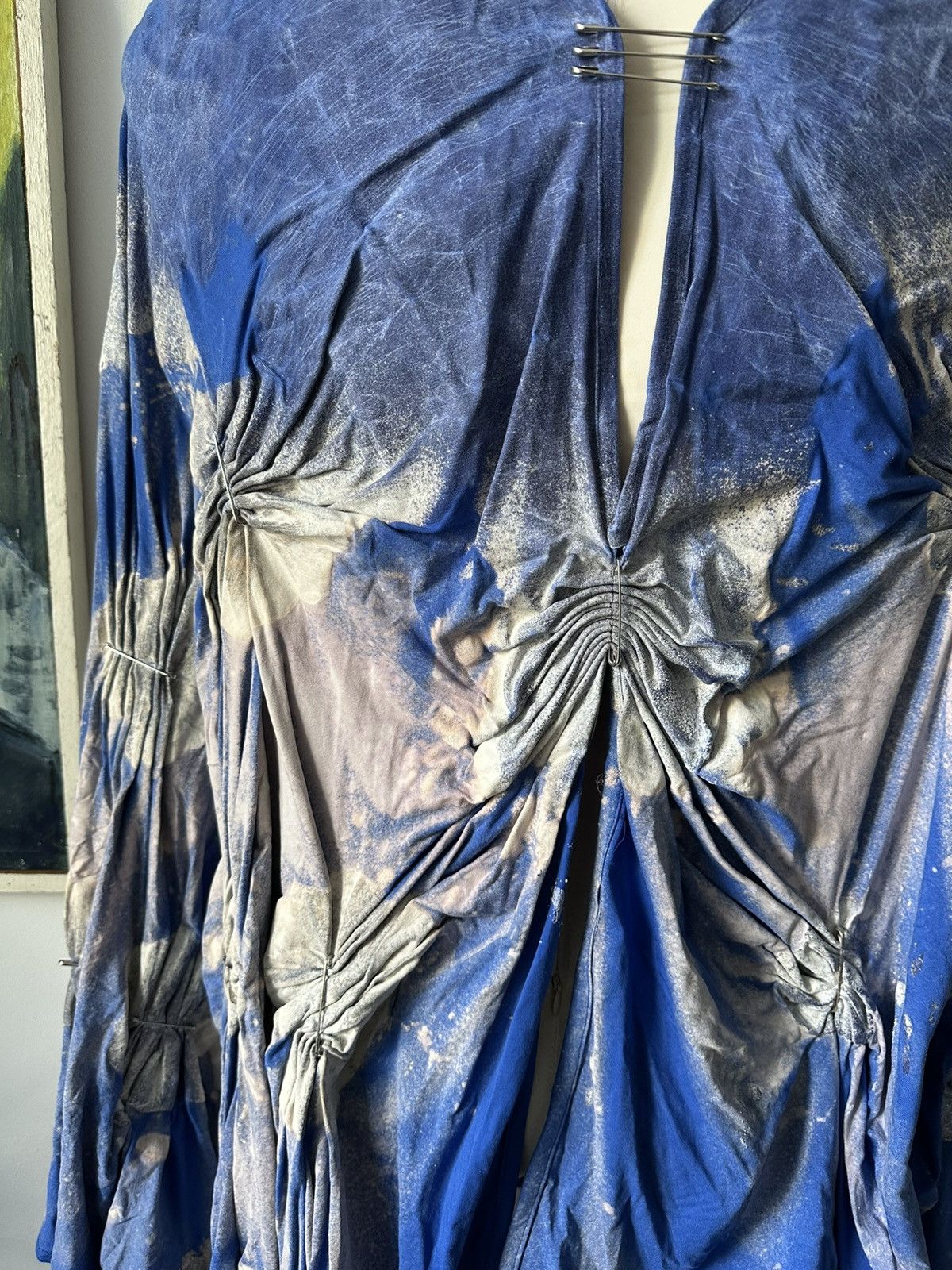 Designer Experimental wax cape asymmetric rare school Size US M / EU 48-50 / 2 - 6 Thumbnail