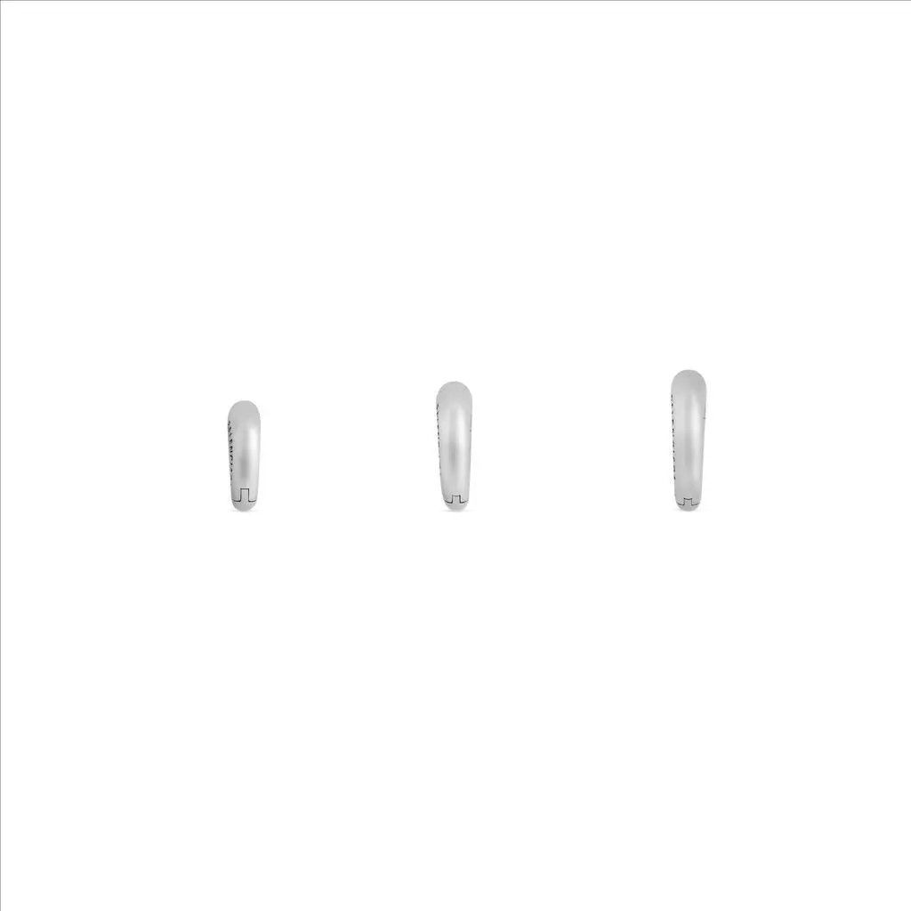 Balenciaga o1w1db10425 Size: OS / Sharp Earrings Set in Silver Size ONE SIZE - 3 Thumbnail