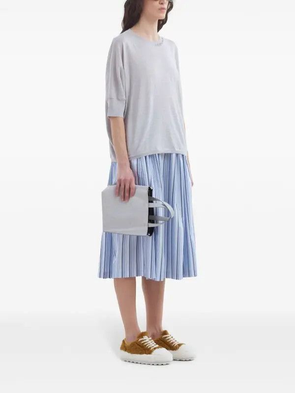 Marni o1w1db11125 Decorative-Stitching Knitted Top in Grey Size L / US 10 / IT 46 - 5 Thumbnail