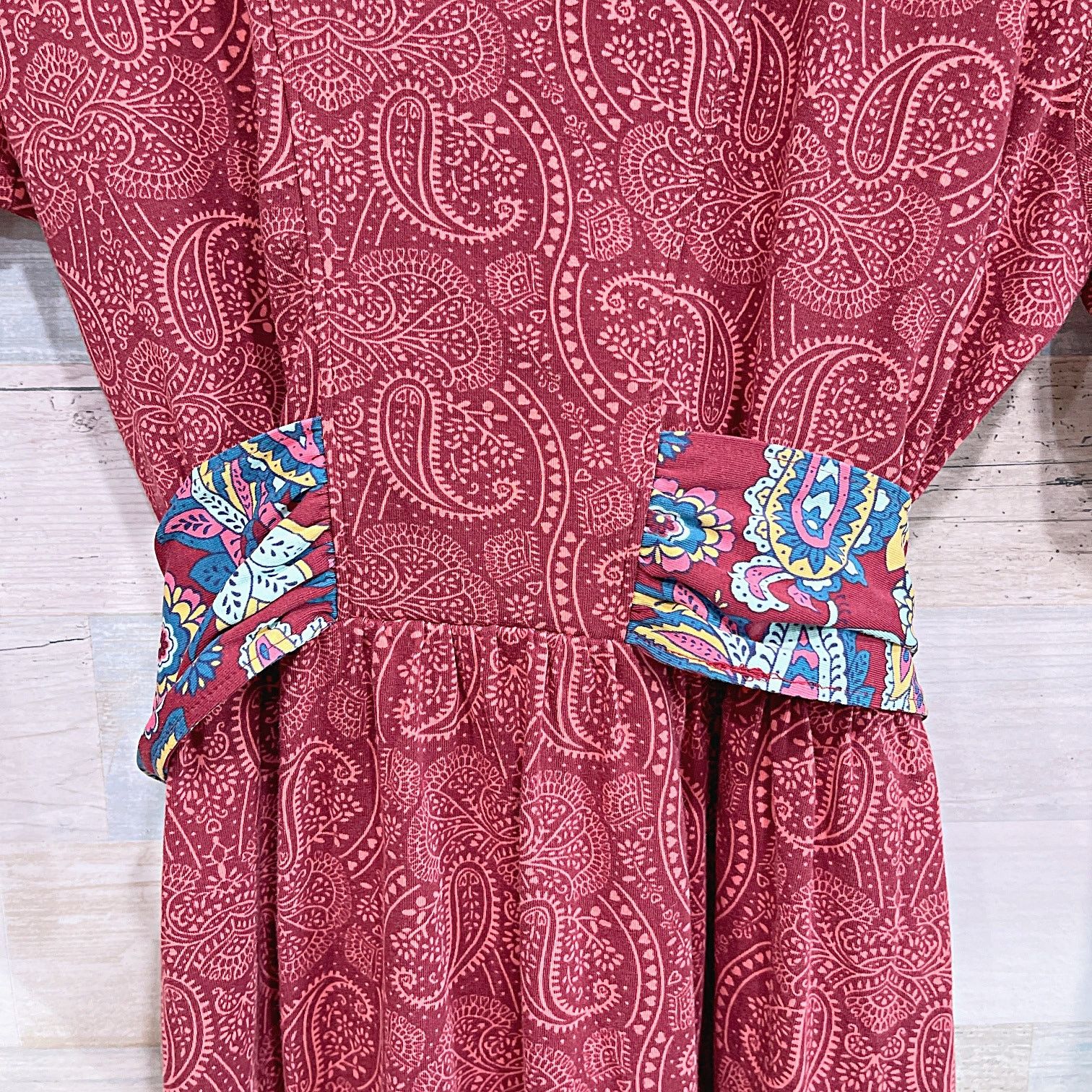 Other Matilda Jane Ariana Paisley Tie Waist Dress Red Womens Large Size L / US 10 / IT 46 - 3 Thumbnail