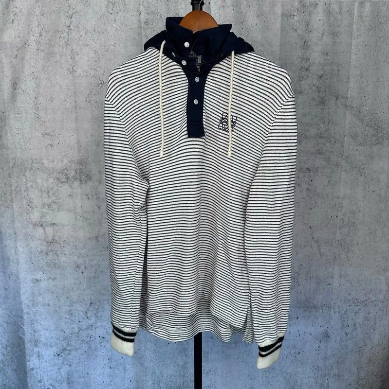 Loewe Loewe Striped Long Sleeve Hoodie for Men 0089 Size US S / EU 44-46 / 1 - 1 Thumbnail