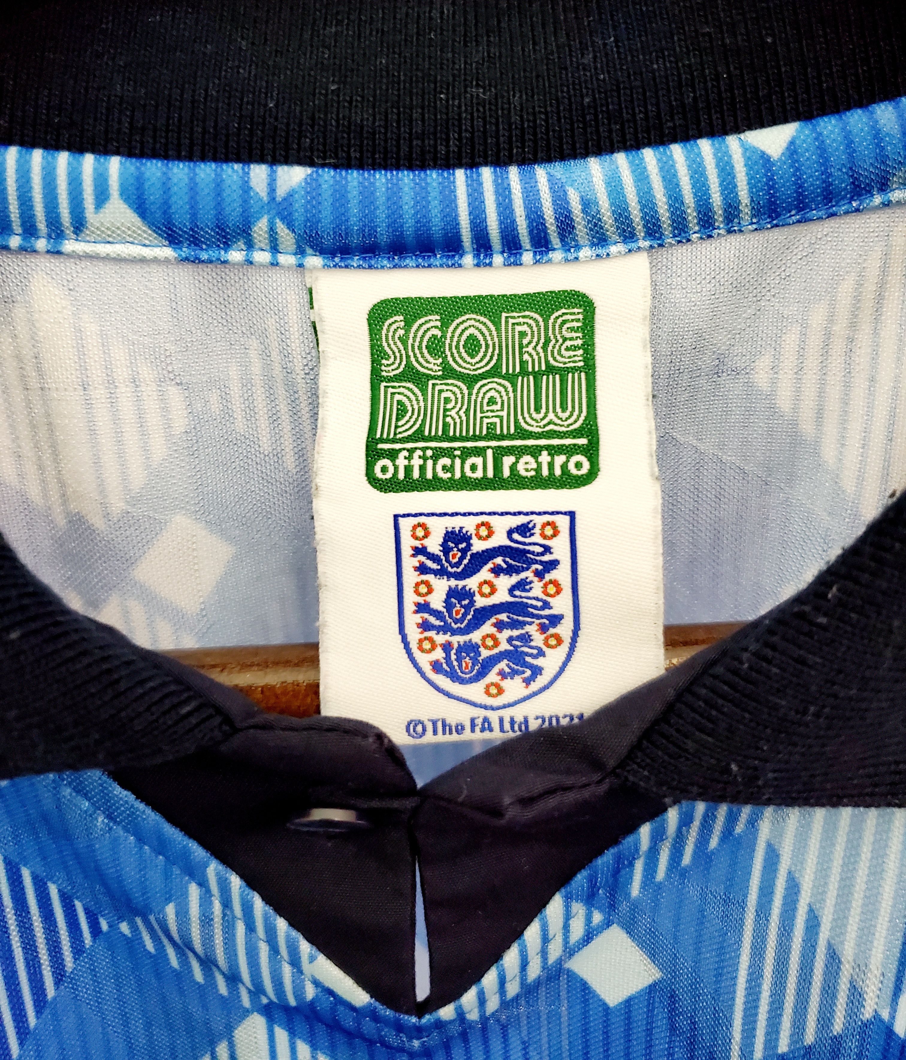 Vintage England 1990/1991/1992 Football Shirt Official Scoredraw Xl Size US M / EU 48-50 / 2 - 4 Thumbnail