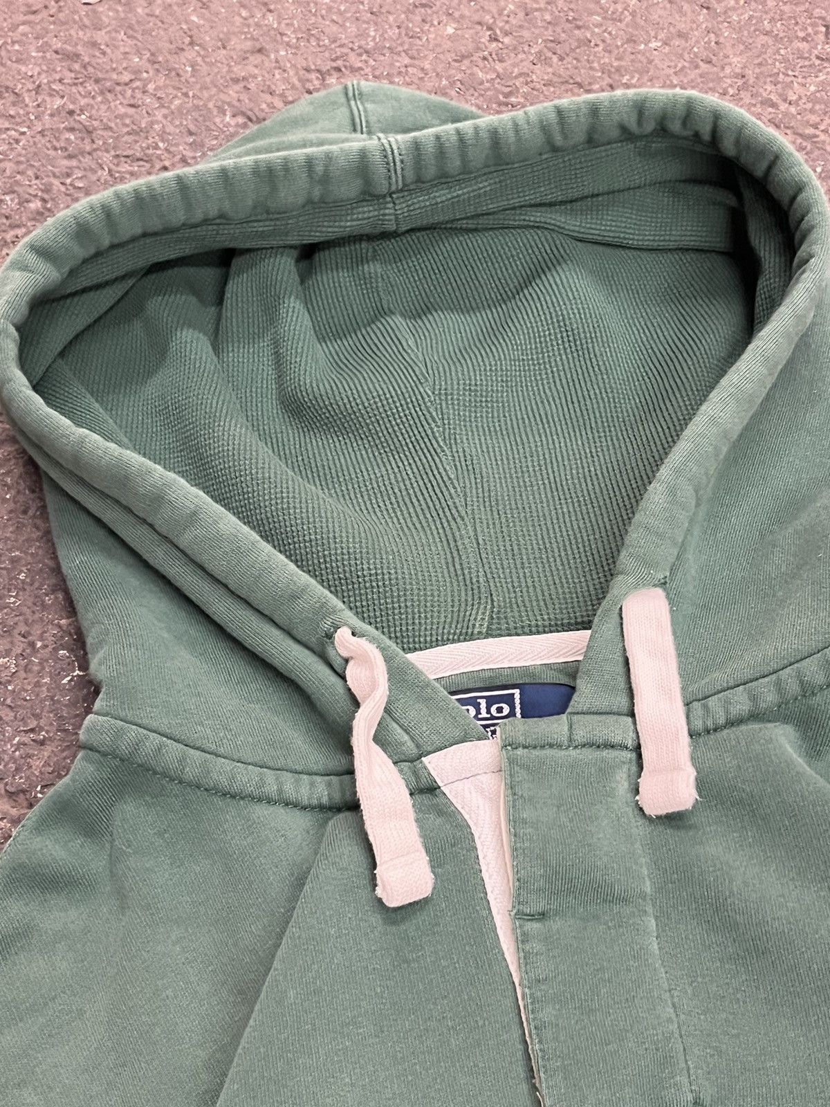 Polo Ralph Lauren × Vintage Polo Ralph Lauren vintage earth tone green thermal hoodie Size US L / EU 52-54 / 3 - 6 Thumbnail