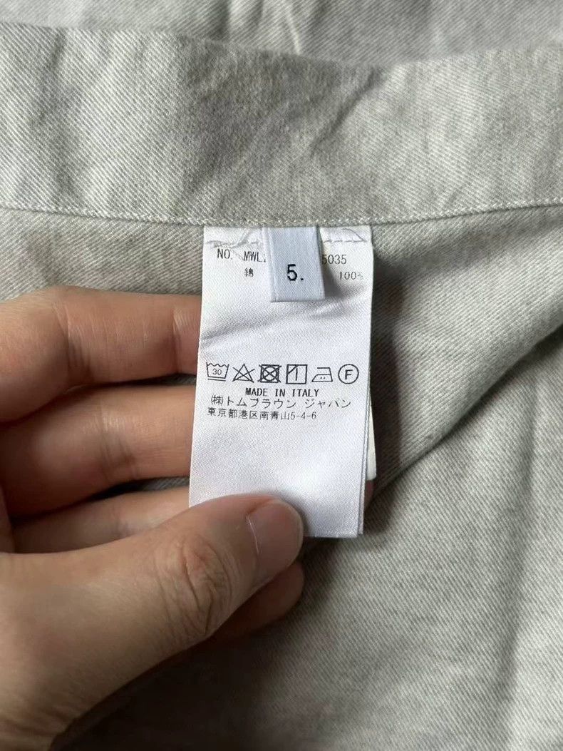 Thom Browne Thom Browne Grey shirt with a white collar Size US XXL / EU 58 / 5 - 5 Thumbnail