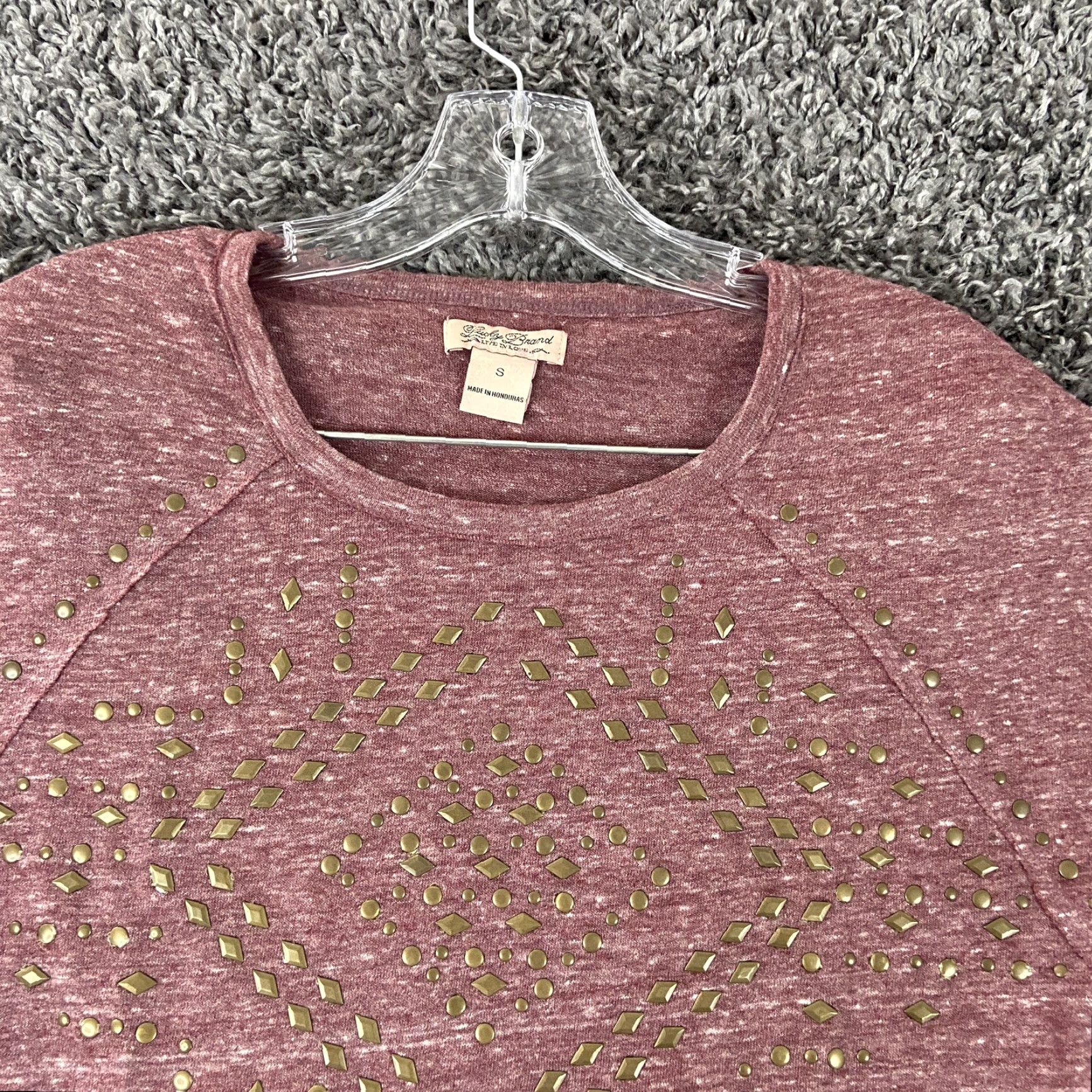 Lucky Brand Lucky Brand Blouse Women Short Sleeve S Red Studded Womens Size S / US 4 / IT 40 - 5 Thumbnail