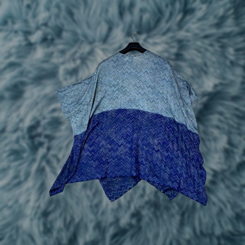 Vince Camuto Vince Camuto Poncho Cape Oversized Cardigan One Size Blue Womens Tasseled Multicolor Overcoat Poncho Capes Styles: Overcoat (Metal Theme) Size ONE SIZE - 1 Thumbnail