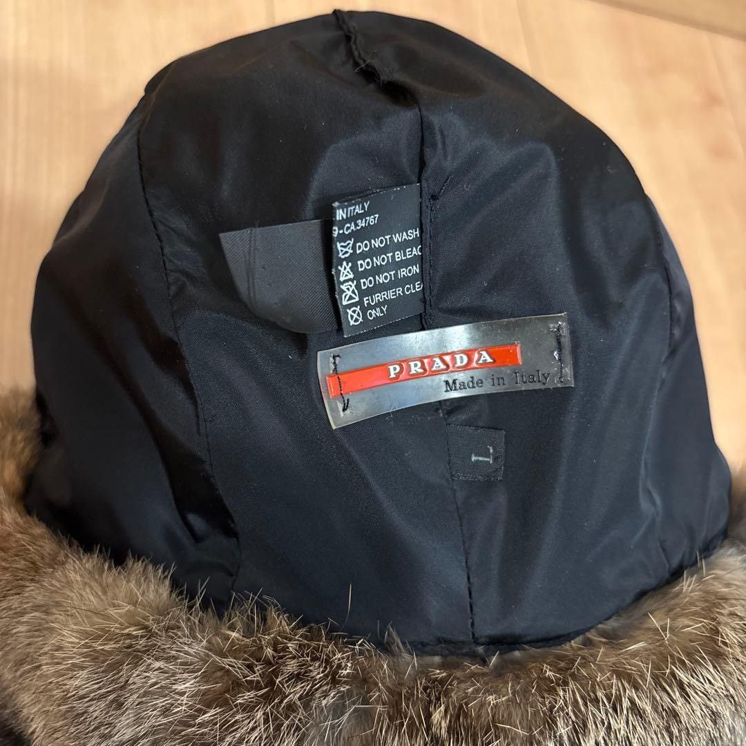 Prada Rare rabbit fur trapper hat fits sz medium Size ONE SIZE - 5 Thumbnail