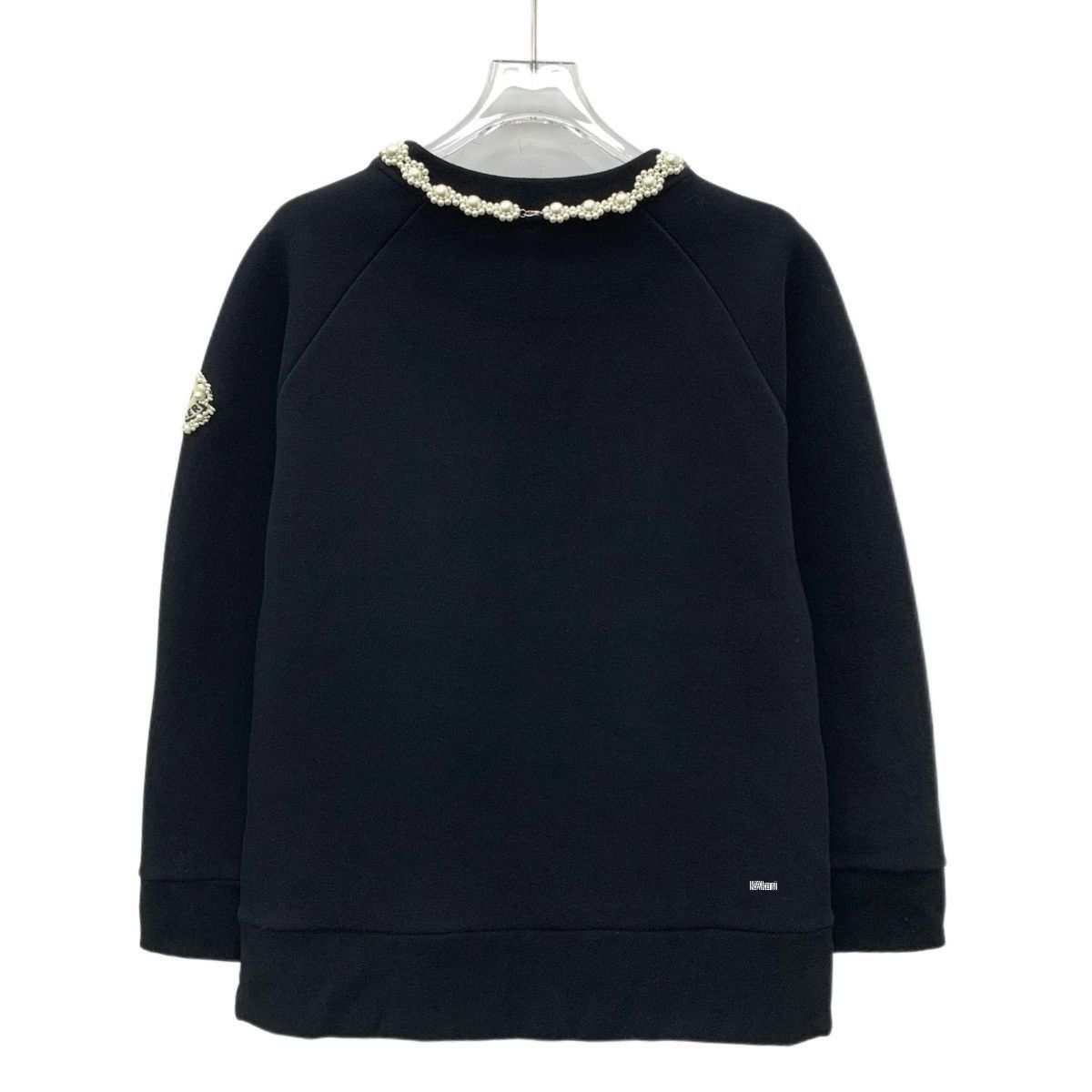 Moncler Black Long Sleeve Sweatshirt with Pearl Collar Size US L / EU 52-54 / 3 - 2 Thumbnail
