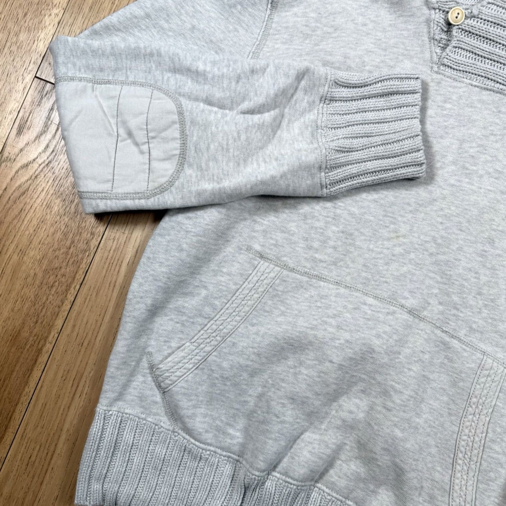 Polo Ralph Lauren VINTAGE Polo Ralph Lauren Sweatshirt Pullover Fleece Cotton-Blend Shawl Shawl PULLOVER Sweatshirt Gray S Mens Small Size Regular Mens Size US S / EU 44-46 / 1 - 4 Thumbnail