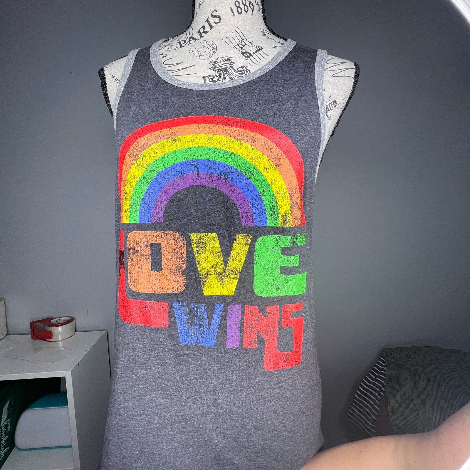 Other Love Wins Rainbow Pride Contrasting Trim Tank Top Size US XS / EU 42 / 0 - 13 Thumbnail