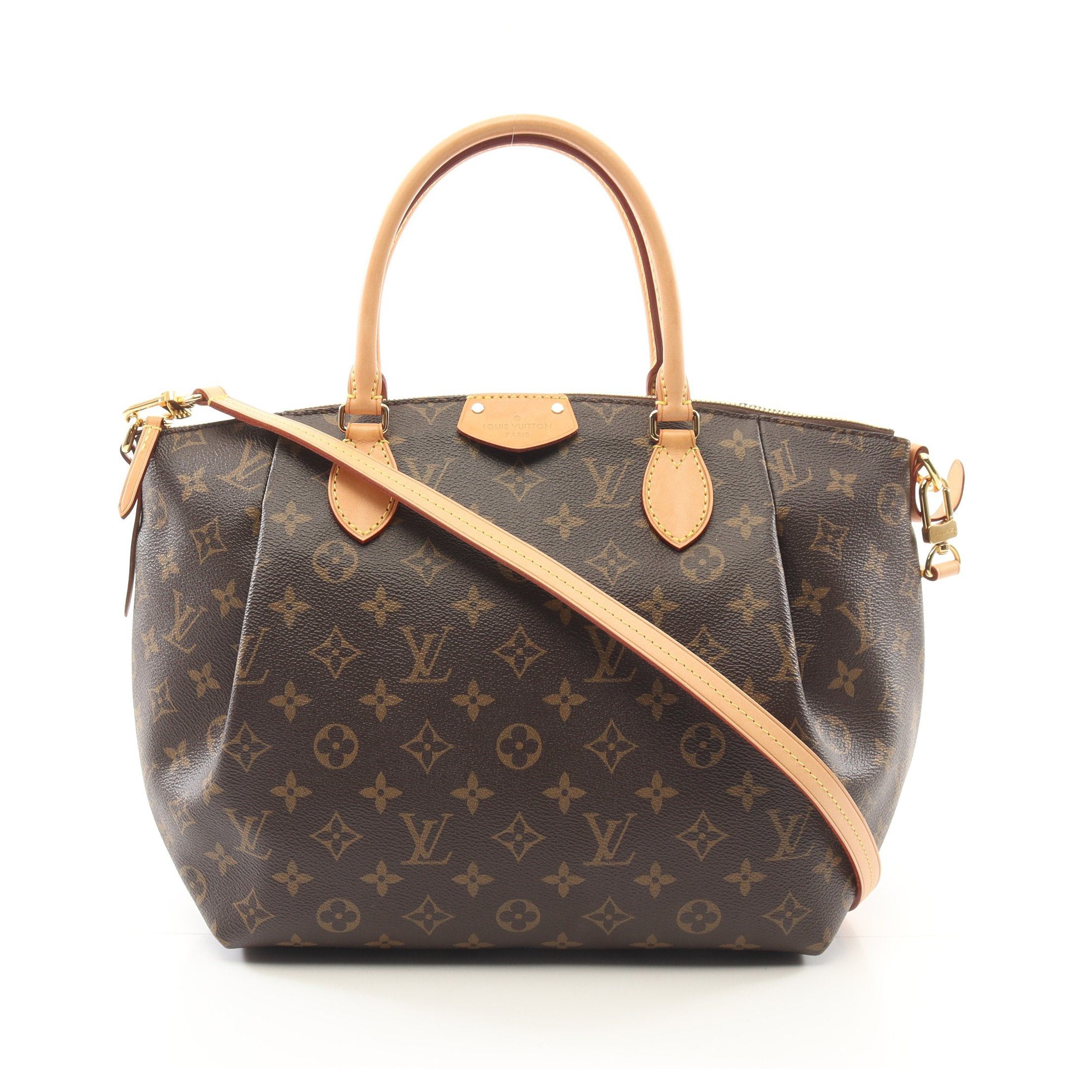 Louis Vuitton Louis Vuitton Turen Mm Monogram Handbag Leather Brown Size ONE SIZE - 1 Thumbnail