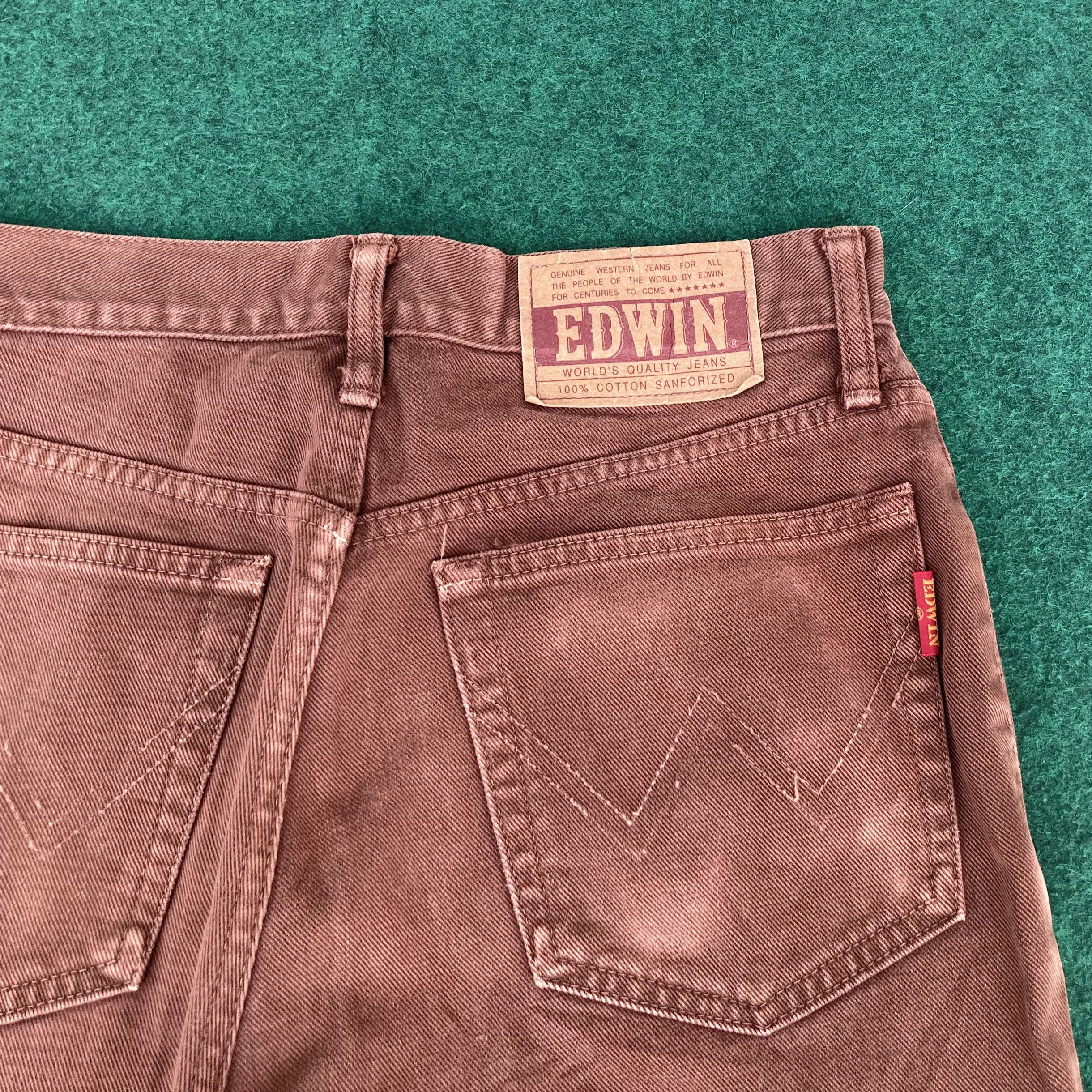 Edwin × Japanese Brand × Vintage Vtg Edwin Brown Flared Denim Bootcut Sz 29 Jeans Size US 29 - 8 Thumbnail