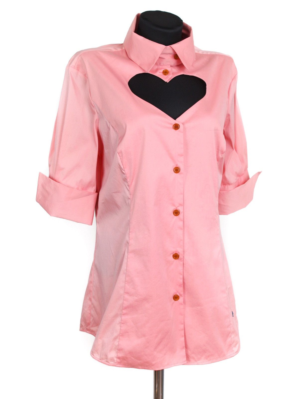 Vivienne Westwood Vivienne Westwood 2016 Red Label Heart Collar Pink Shirt Size M / US 6-8 / IT 42-44 - 1 Thumbnail