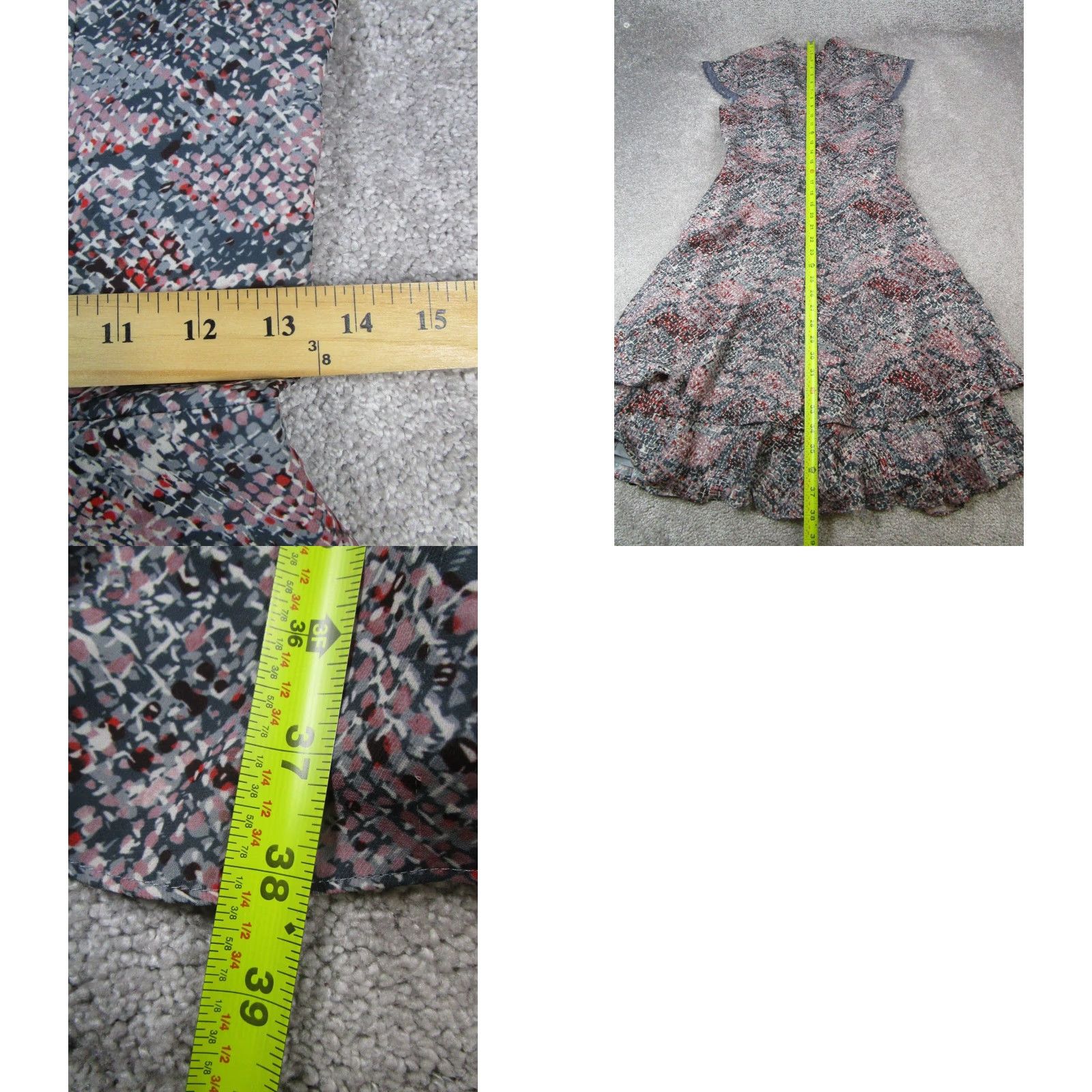 Reiss Reiss Dress Blouson Womens 4 Pink Gray V-Neck Sleeveless Zip Party/Cocktail Short Spring/Summer Womens B. Size S / US 4 / IT 40 - 8 Thumbnail
