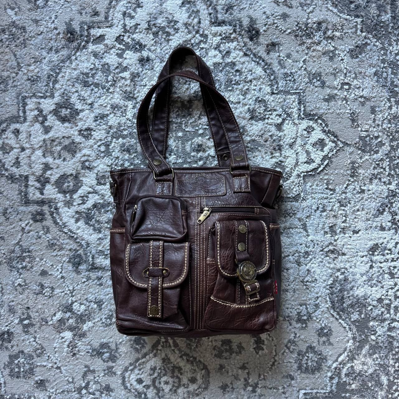 Diesel Vintage Diesel Leather Heavy Utility Retro Bag Avantgarde Size ONE SIZE - 1 Thumbnail
