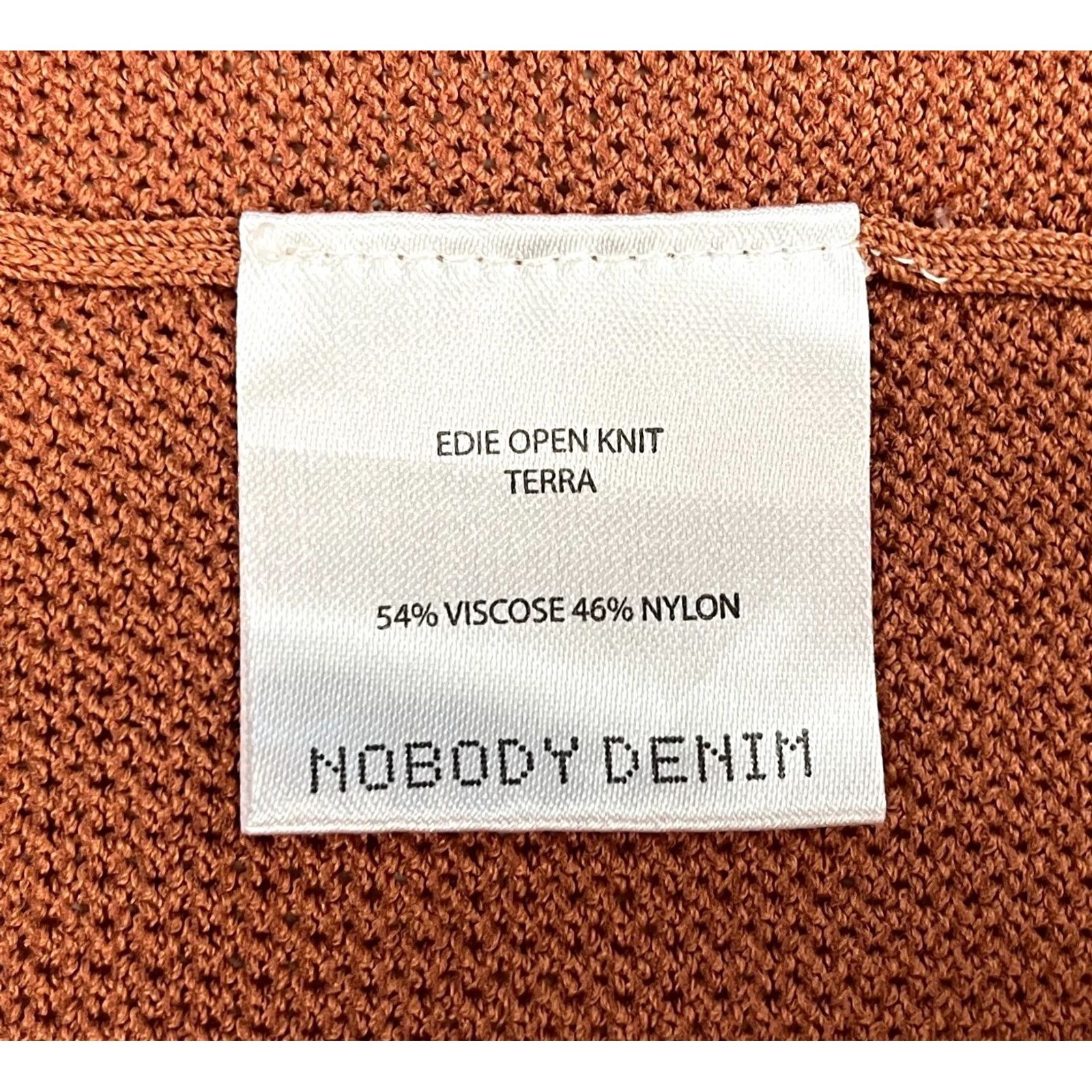 Nobody Denim Nobody Denim Edie Open Knit Top T-Shirt Women Terra M Adult Short Sleeve Round Neck Pullover Classic Lightweight Vintage/Pre-owned Size M / US 6-8 / IT 42-44 - 5 Thumbnail