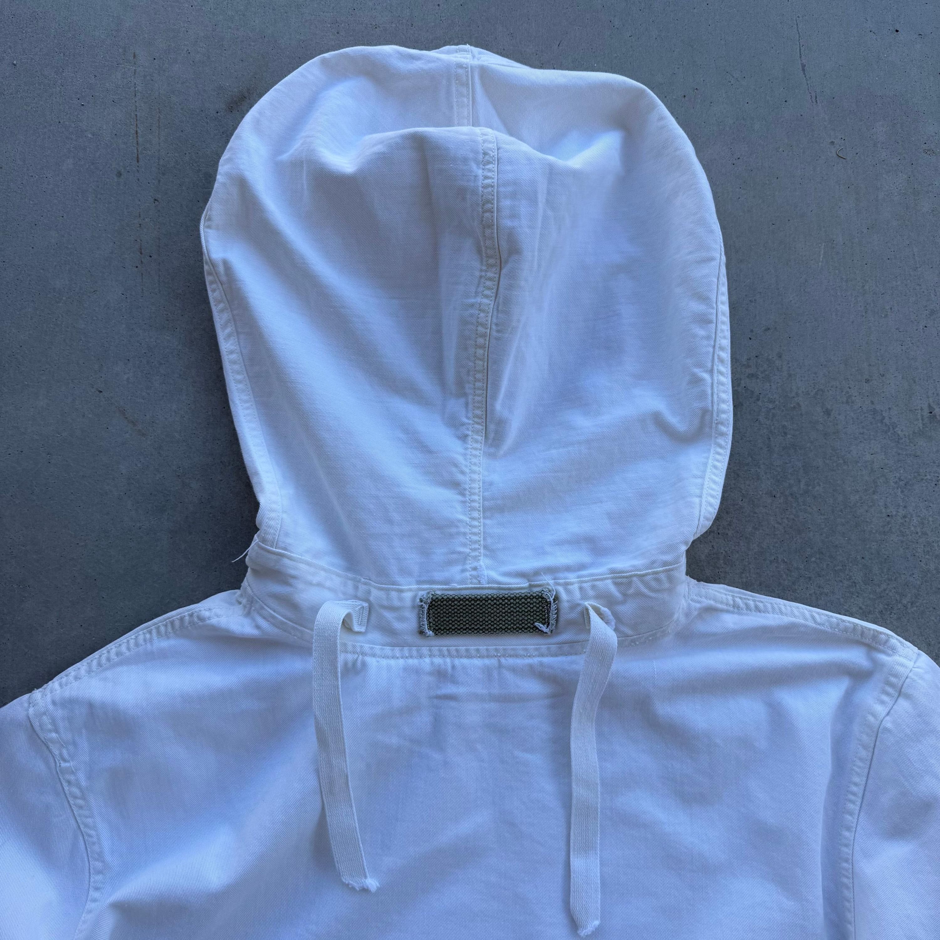 Vintage 40’s USN White Gunner Smock Anorak Jacket Size US XL / EU 56 / 4 - 6 Thumbnail