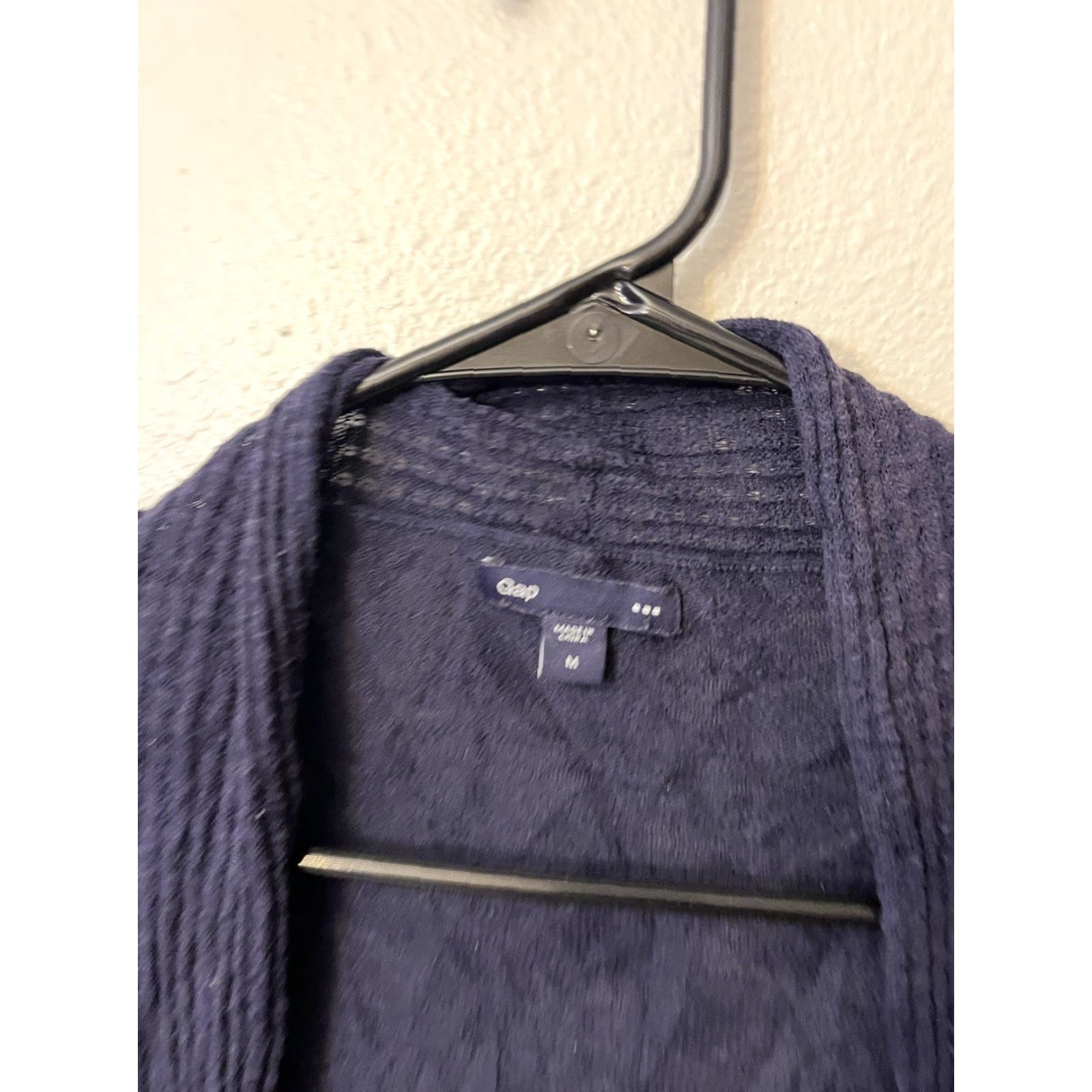 Gap Gap Cardigan Women Short Sleeve Open Front Knit Navy Blue Solid Medium Size M / US 6-8 / IT 42-44 - 3 Thumbnail
