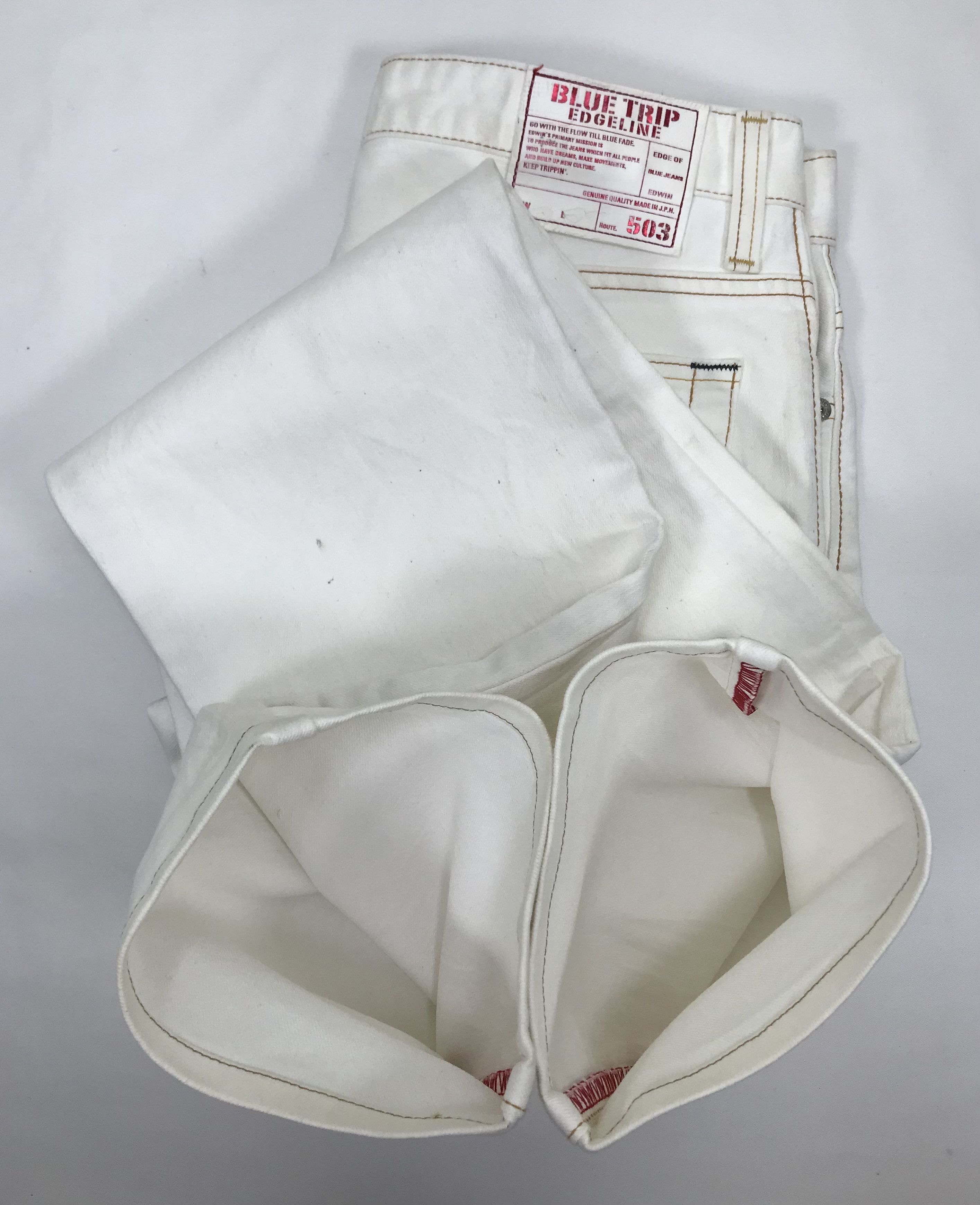 Edwin Vintage Edwin Flare Jeans White deni Size US 33 - 13 Thumbnail