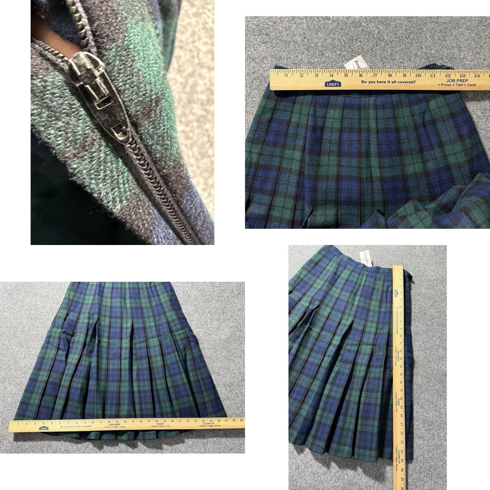 Pendleton VINTAGE Pendleton Skirt Midi Wool Plaid Tartan Green Black Pleated Button 8 Women Size 30" / US 8 / IT 44 - 8 Thumbnail