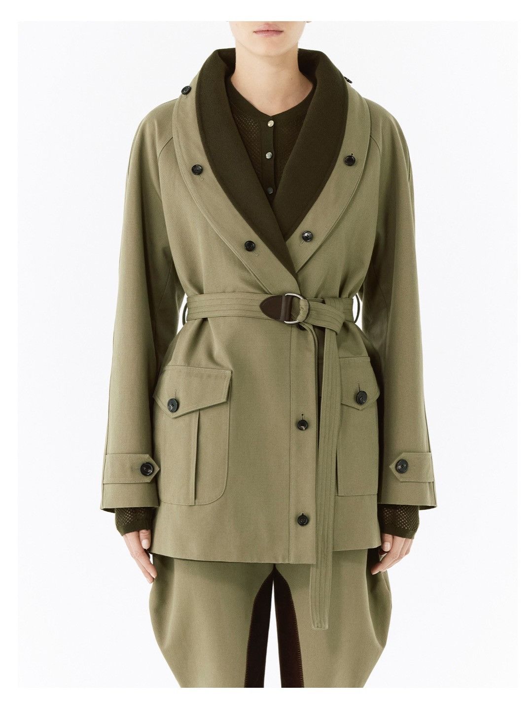 o1srvl11e0126 FAN1024 Rayan Jacket in Olive Green