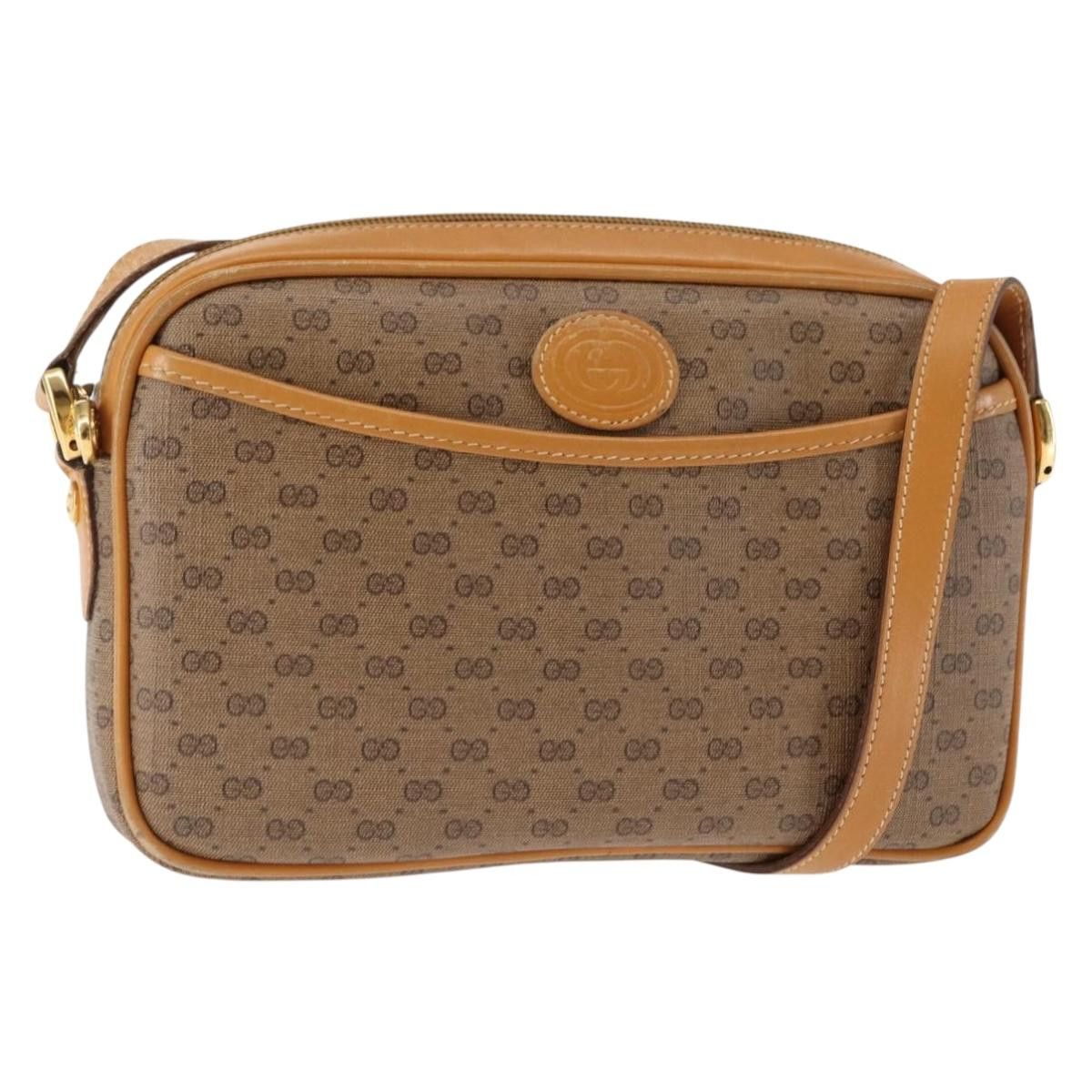 Gucci GUCCI Micro GG Canvas Shoulder Bag Pvc Leather Beige Size ONE SIZE - 1 Thumbnail