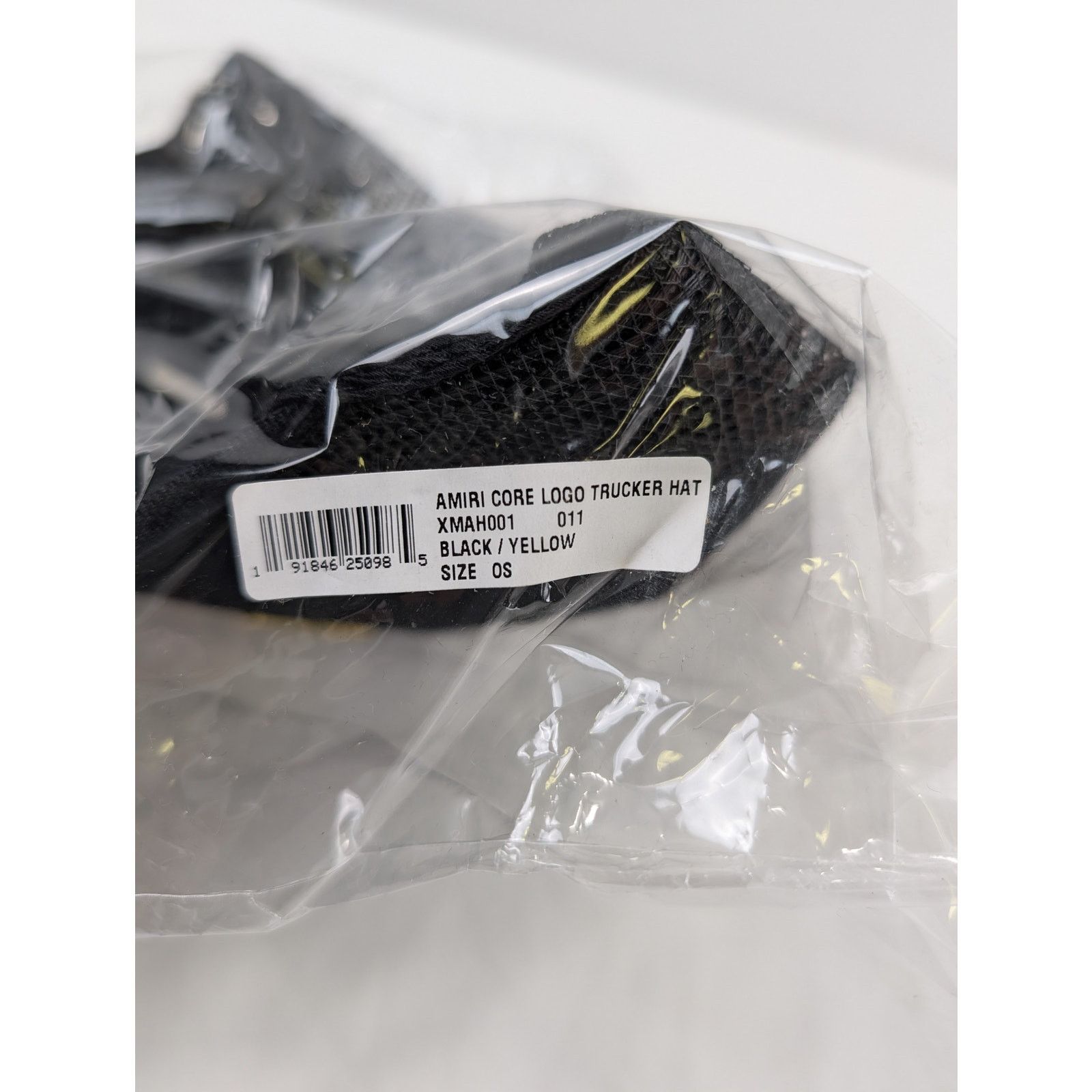 Amiri o1rshd1 Q:4 / Core Logo Trucker Cap / Hat in Black/Yellow Size ONE SIZE - 16 Thumbnail